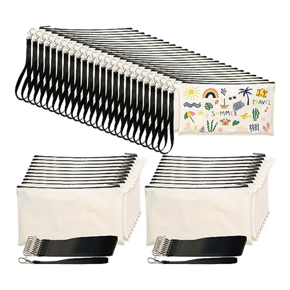 40-Pack Canvas Bags for Sublimation, Sublimation Blank Bags DIY Craft9125