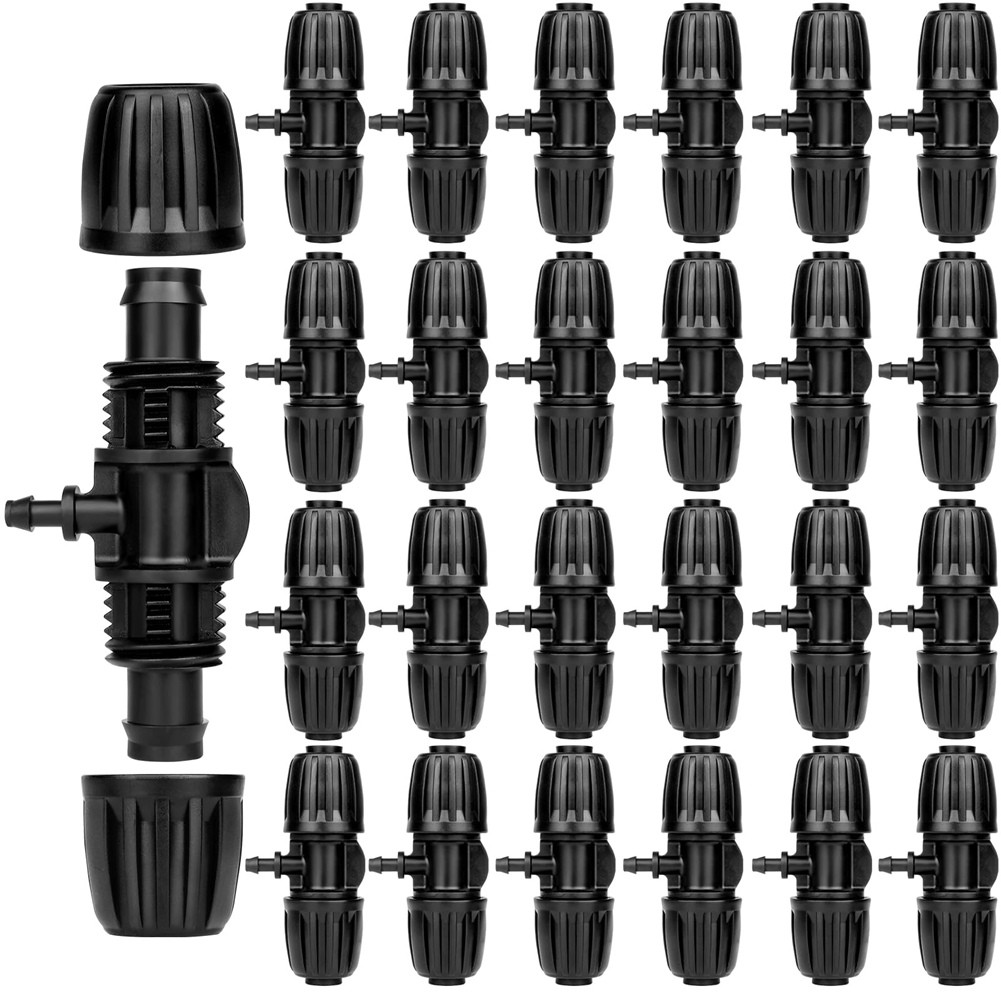 2X(1/2 to 1/4 Drip Irrigation Fittings,25Pack Barbed Tee 1/2Inch Drip2089