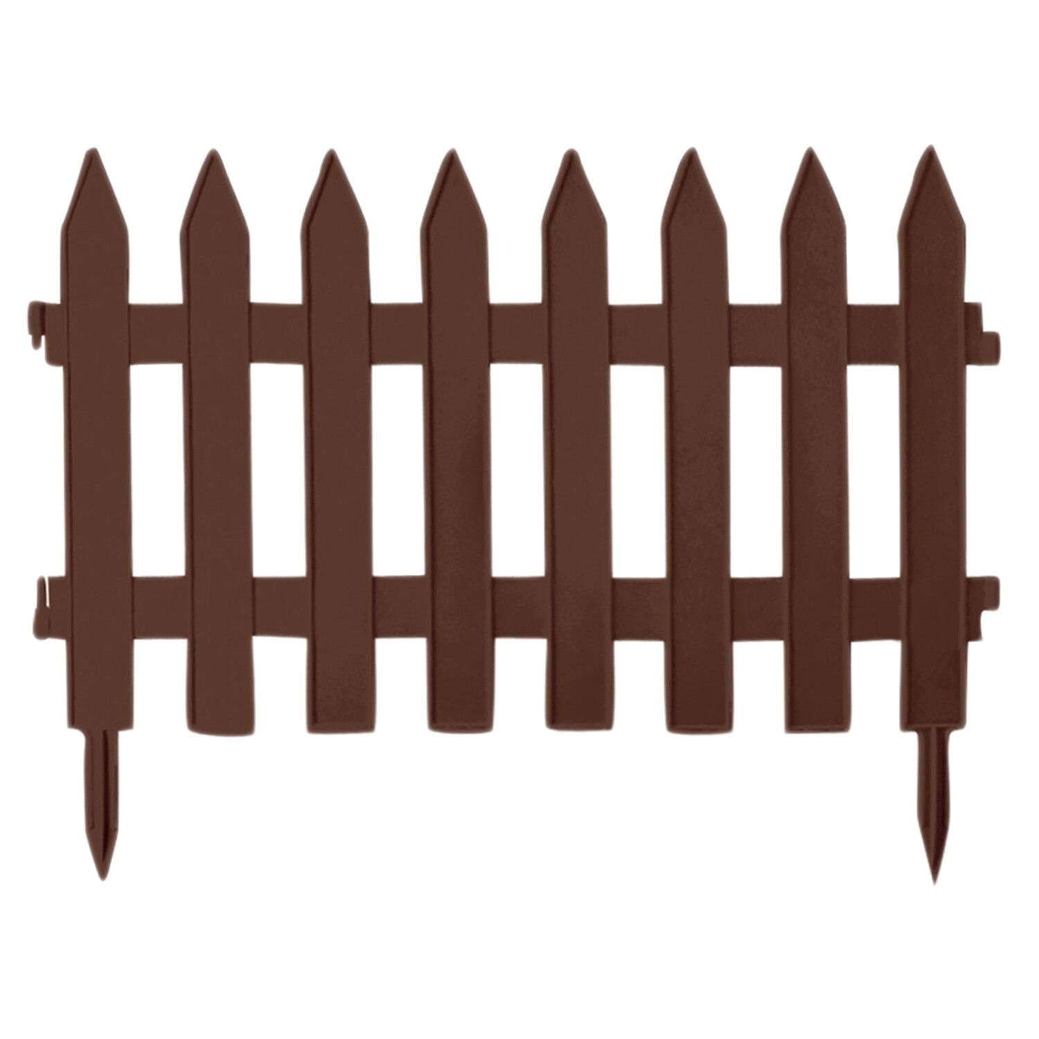 Garden Fence Panel 6 Segments 350cm Weather Resistant Path Brown Solid Durable