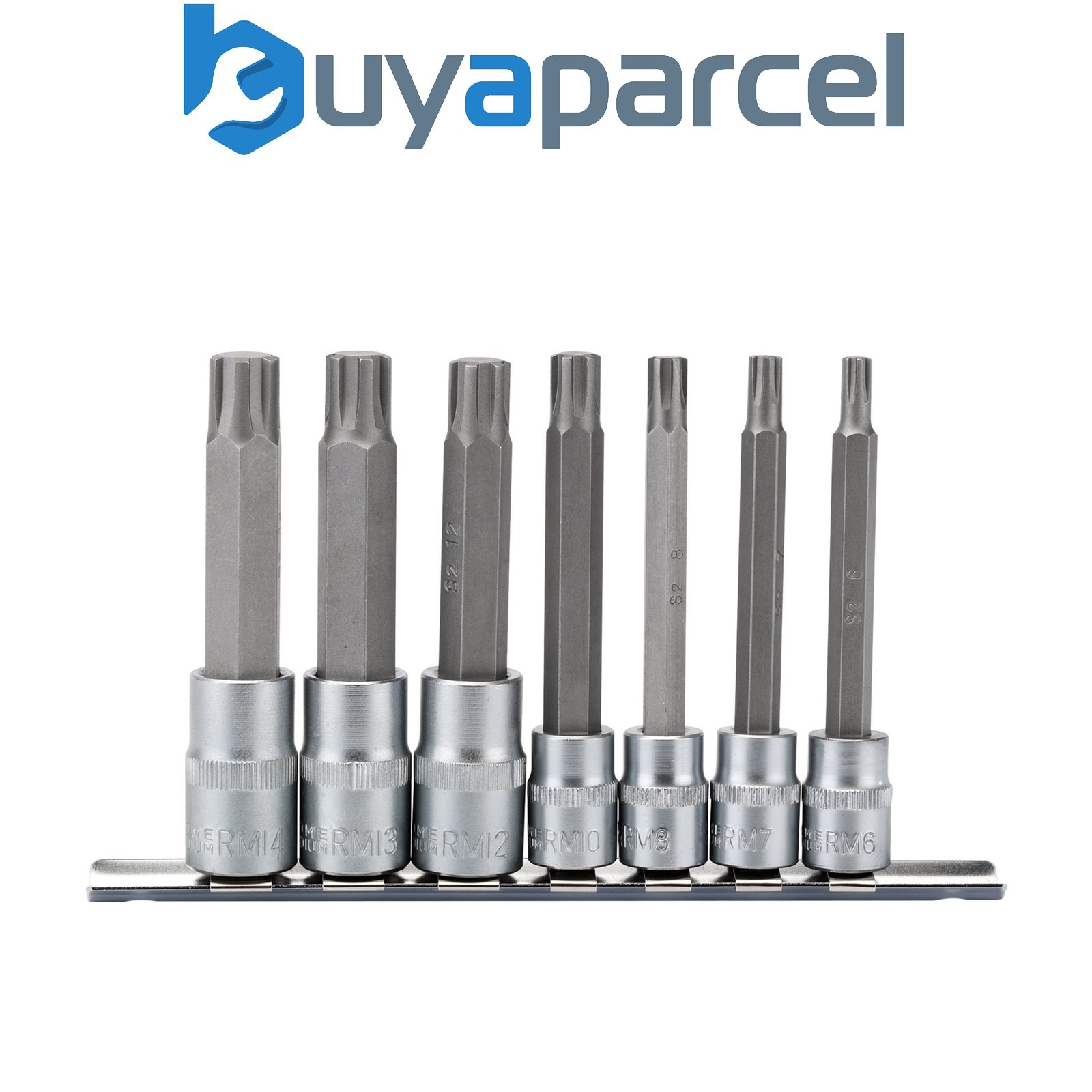 Draper 16346 Draper Expert Ribe Socket Bit Set, 3/8" & 1/2" Sq. Dr. (7 Piece)