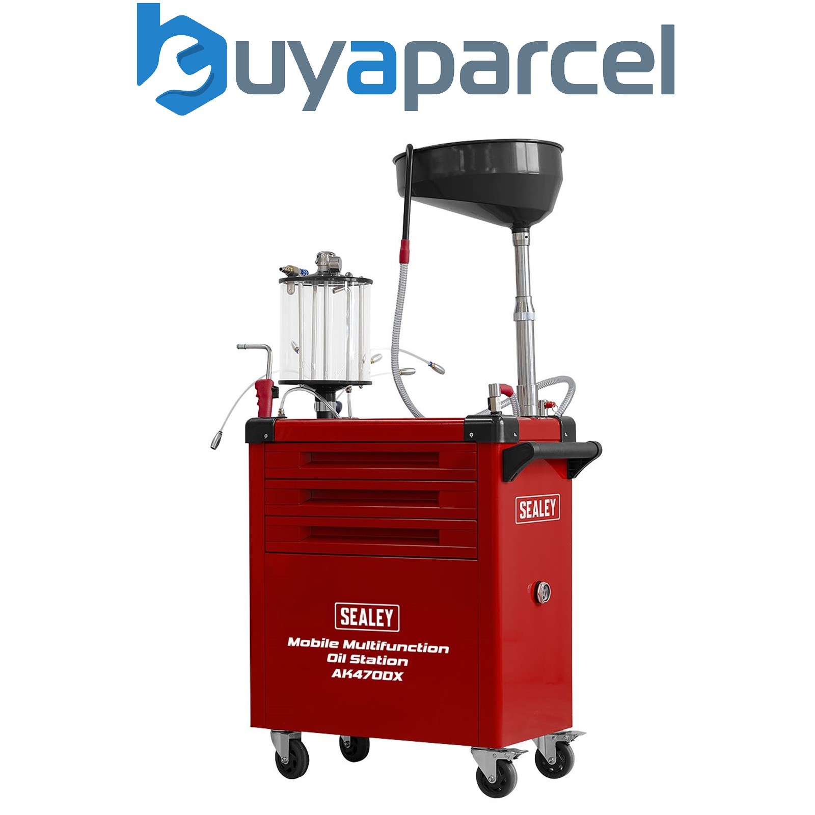 Sealey AK470DX Mobile Multifunction Oil Station with 61pc Tool Set