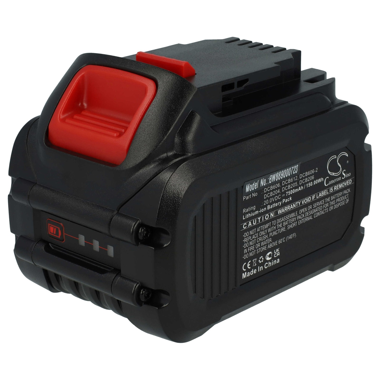 Battery for Dewalt XR Li-Ion 18V 7.5Ah 20V