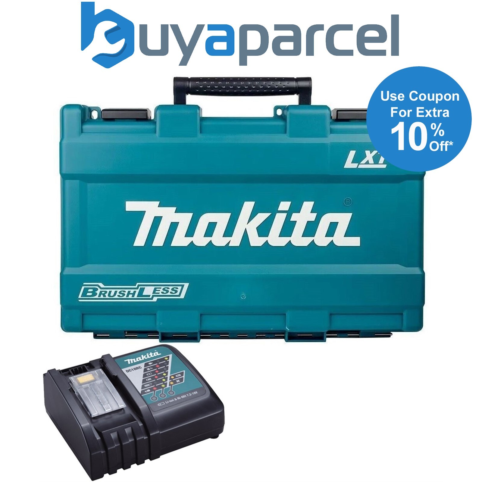Makita DC18RC 18v 22min Intelligent FAST Lithium Battery Charger Black + Case