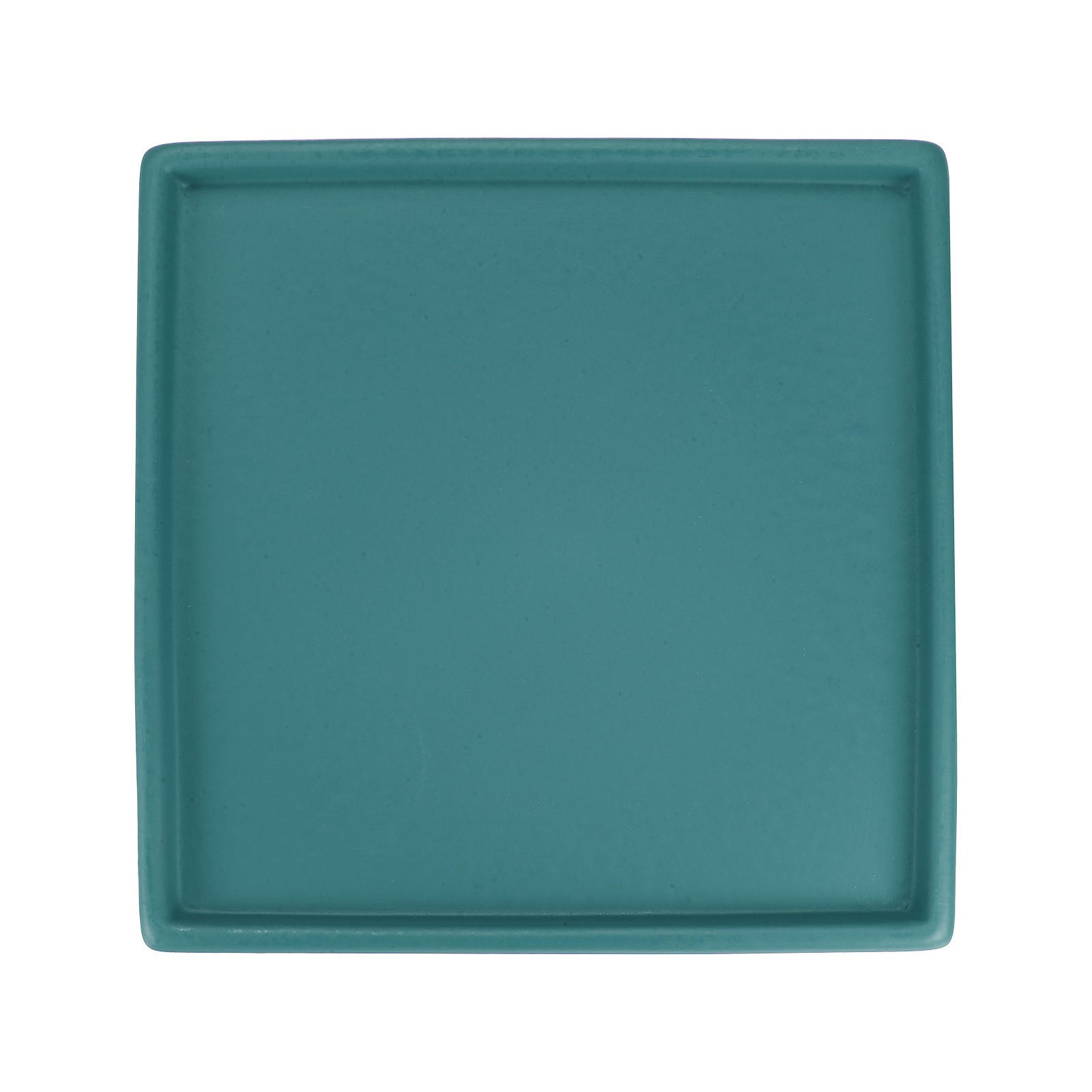 Ceramic Plant Saucer, 8.3 Inch Saucer Drip [Square Green Blue]
