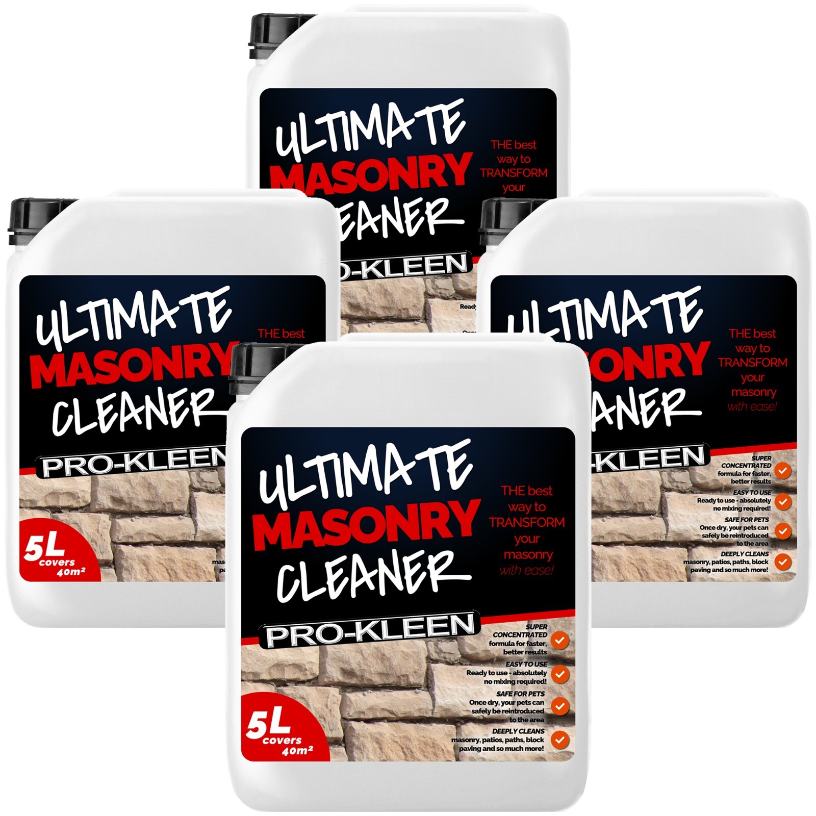 ProKleen Ultimate Masonry Cleaner Drives Patio Slabs Paths 20L