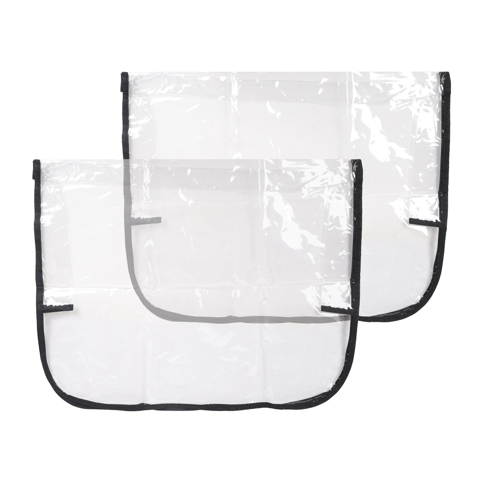 8X(2 Pack Salon Chair Cover Protectors,Clear Square Hairdressing Chair Back4475