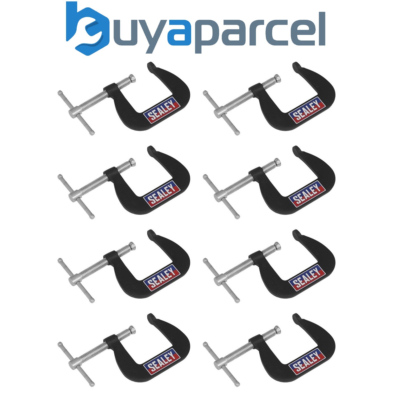 Sealey GCC03 Junior C-Clamp Set 38 x 38mm 8pc