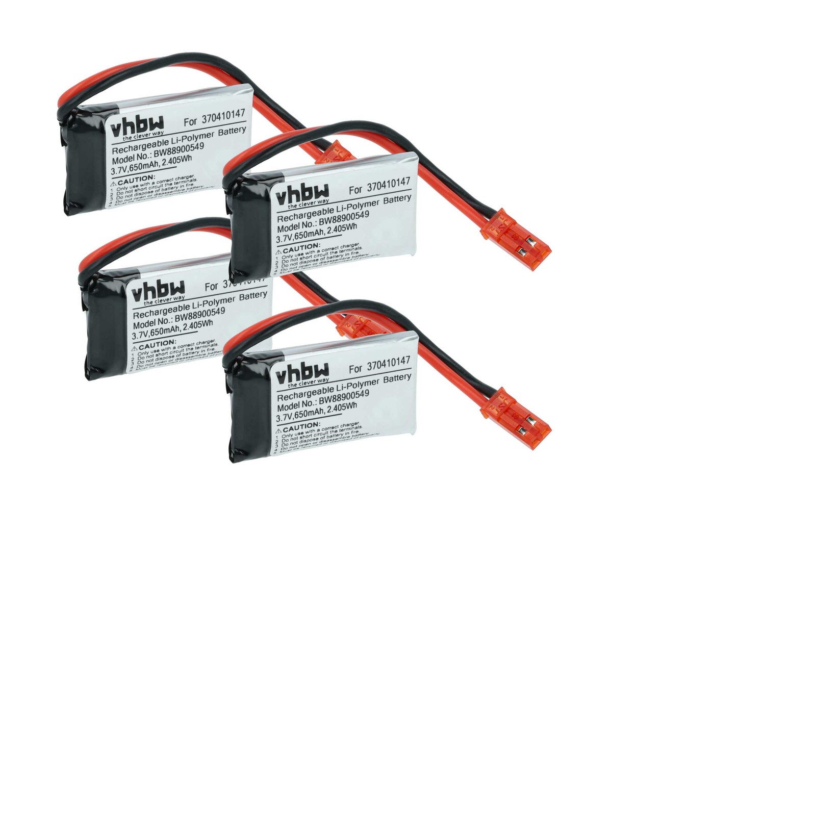RC 4x Battery for Carrera 370410147 650mAh 3.7V Li-polymer