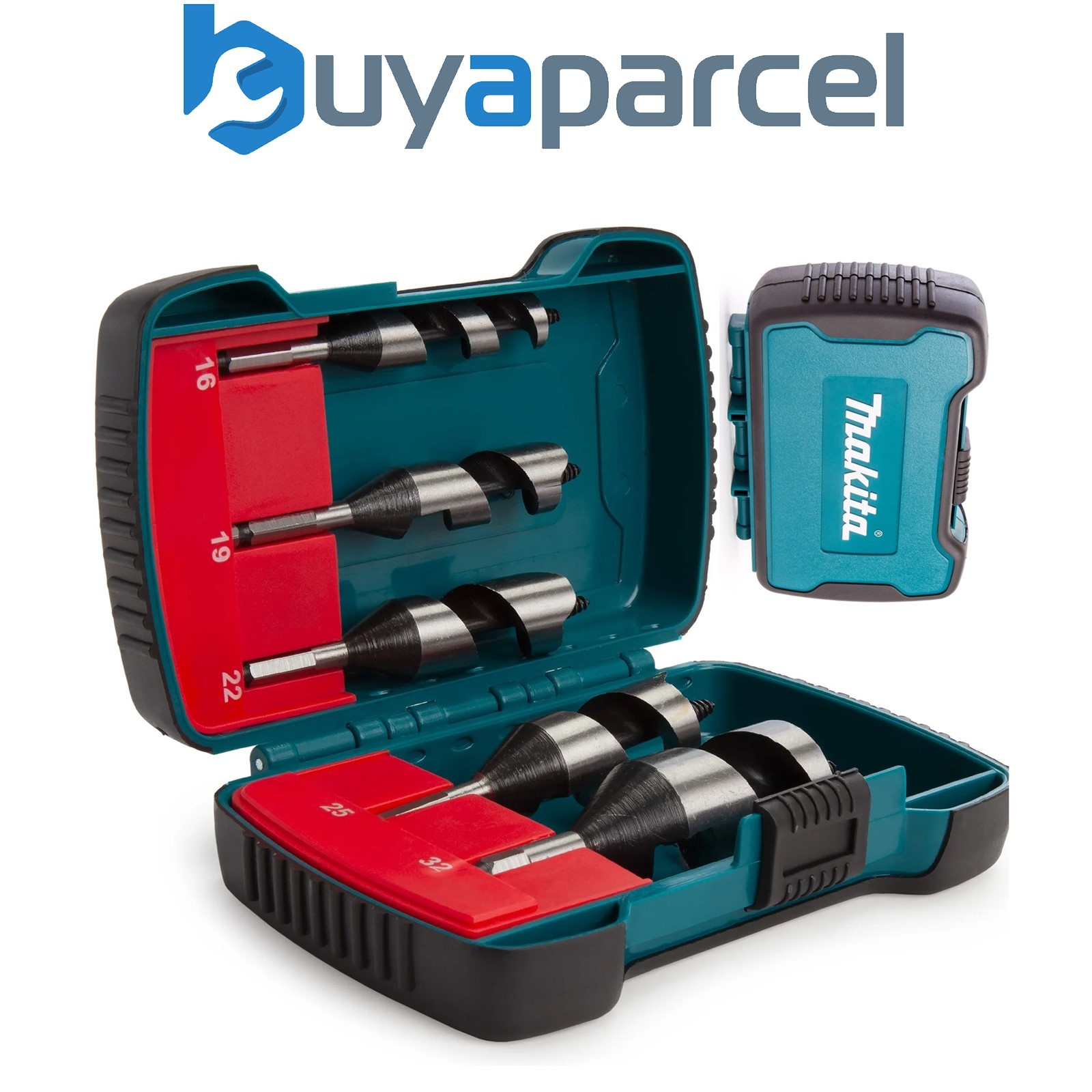 Makita P-67686 5 Piece 120mm Stubby Auger Bit Set - 16 19 22 25 32mm