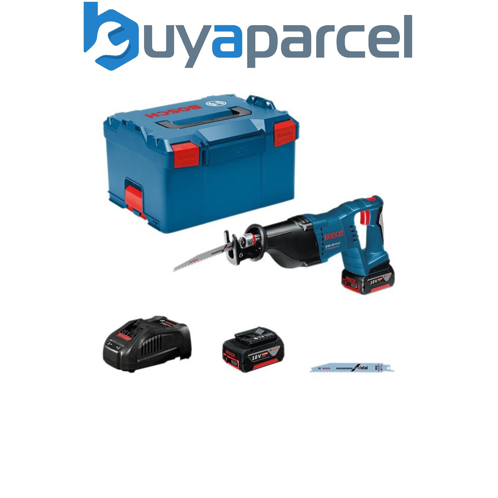 Bosch 060164J077 GSA 18 V-Li Professional Reciprocating Saw 18V 2 x 5.0Ah Li-ion
