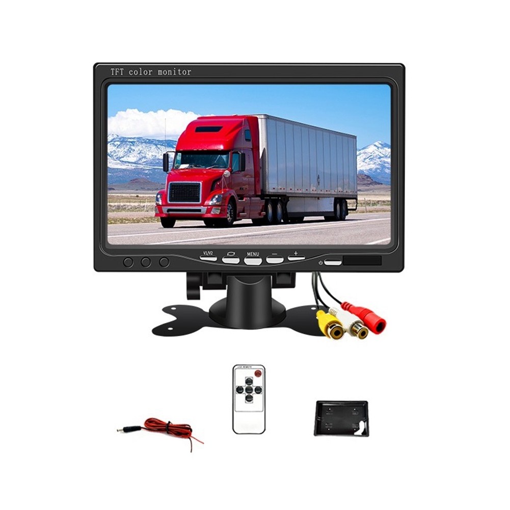 12V 7inch Car Monitor 16:9 800x480 LCD Rearview Monitor with 2 Way Video3352