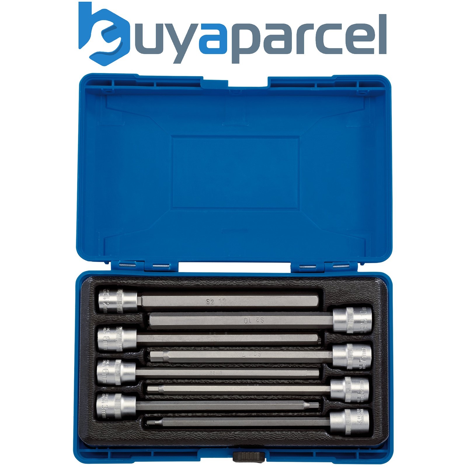 Draper 16287 Draper Expert Hexagonal Socket Bit Set, 3/8" Sq. Dr. (8 Piece)
