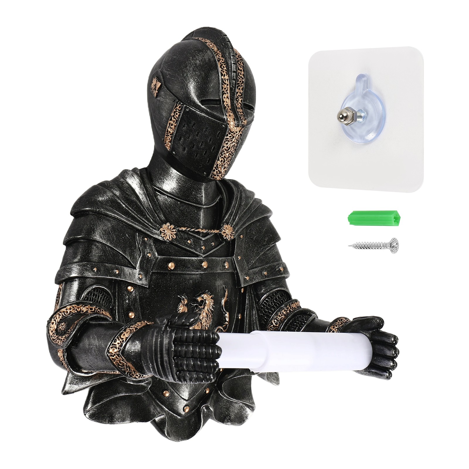 Toilet Holders Roll Medieval Statue Knight to Remember Gothic Bathroom8225