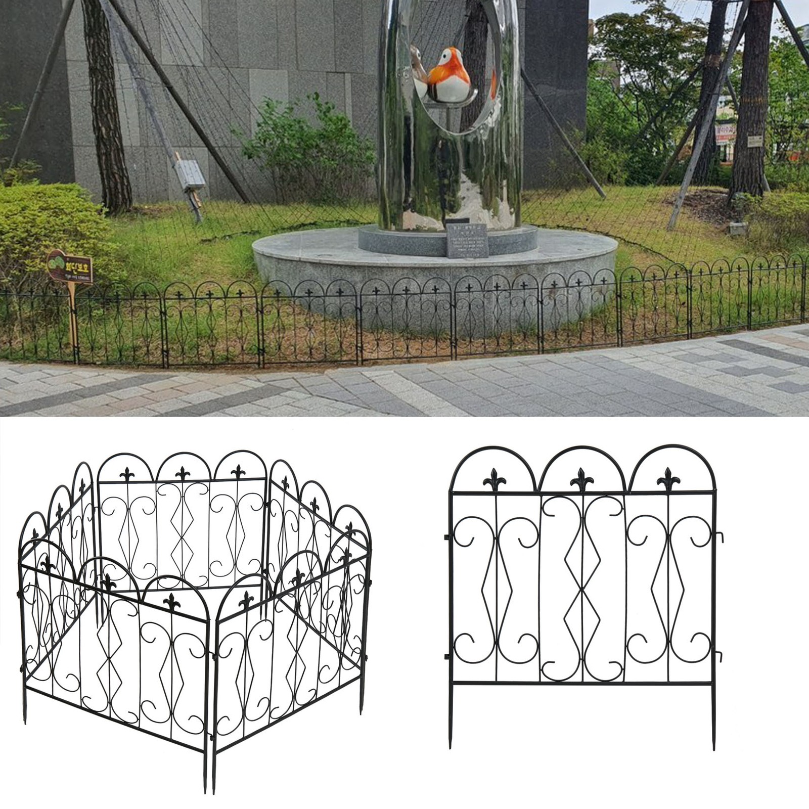 10ft Decorative Garden Fence Flower Beds Protect Edge for Animal Barrier Fencing