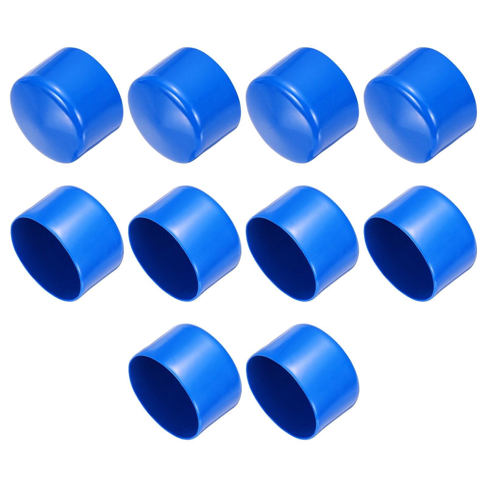 10pcs Rubber End Caps 65mm(2.6") End Cap Screw Thread Protector Blue