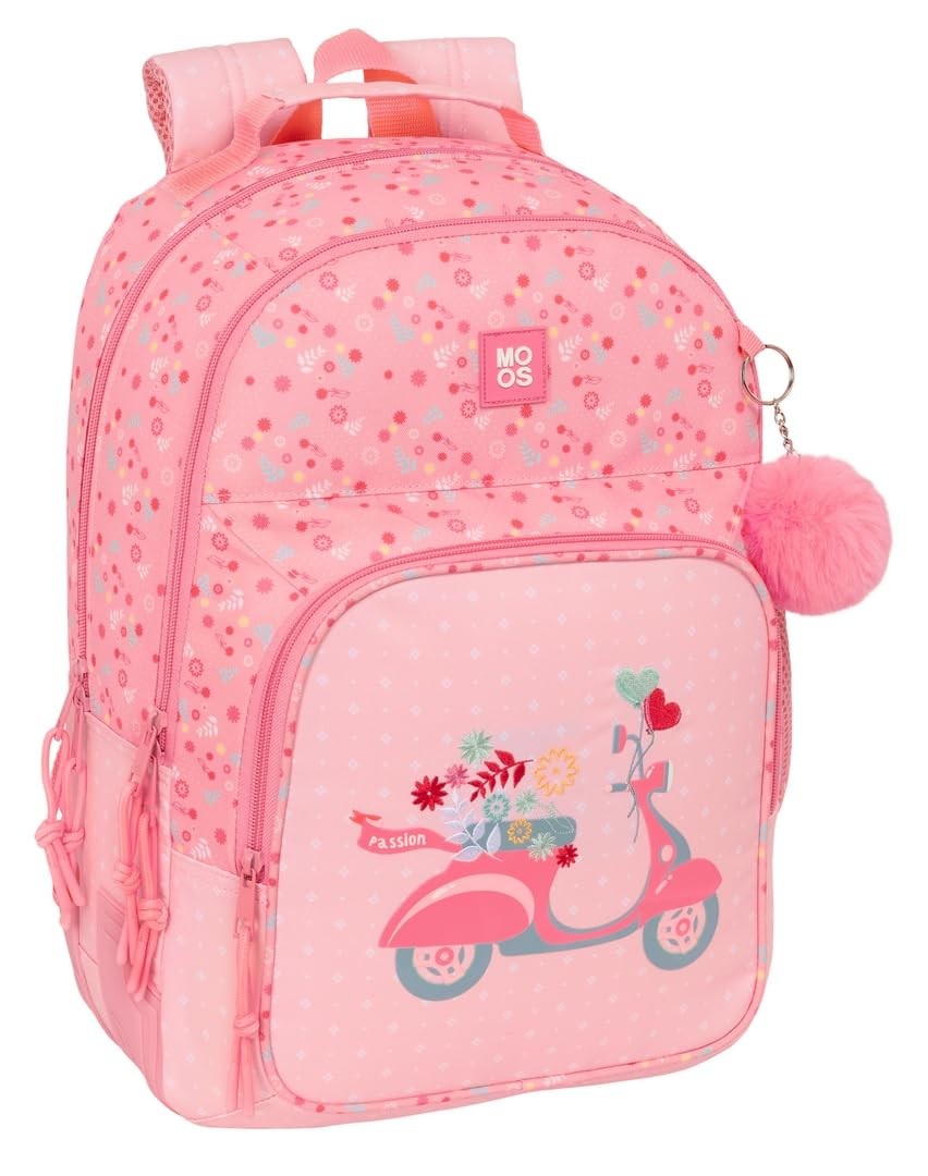 Safta MOOS PASSION – Double Adaptable Trolley Backpack, Recyclable Fabric, Ideal