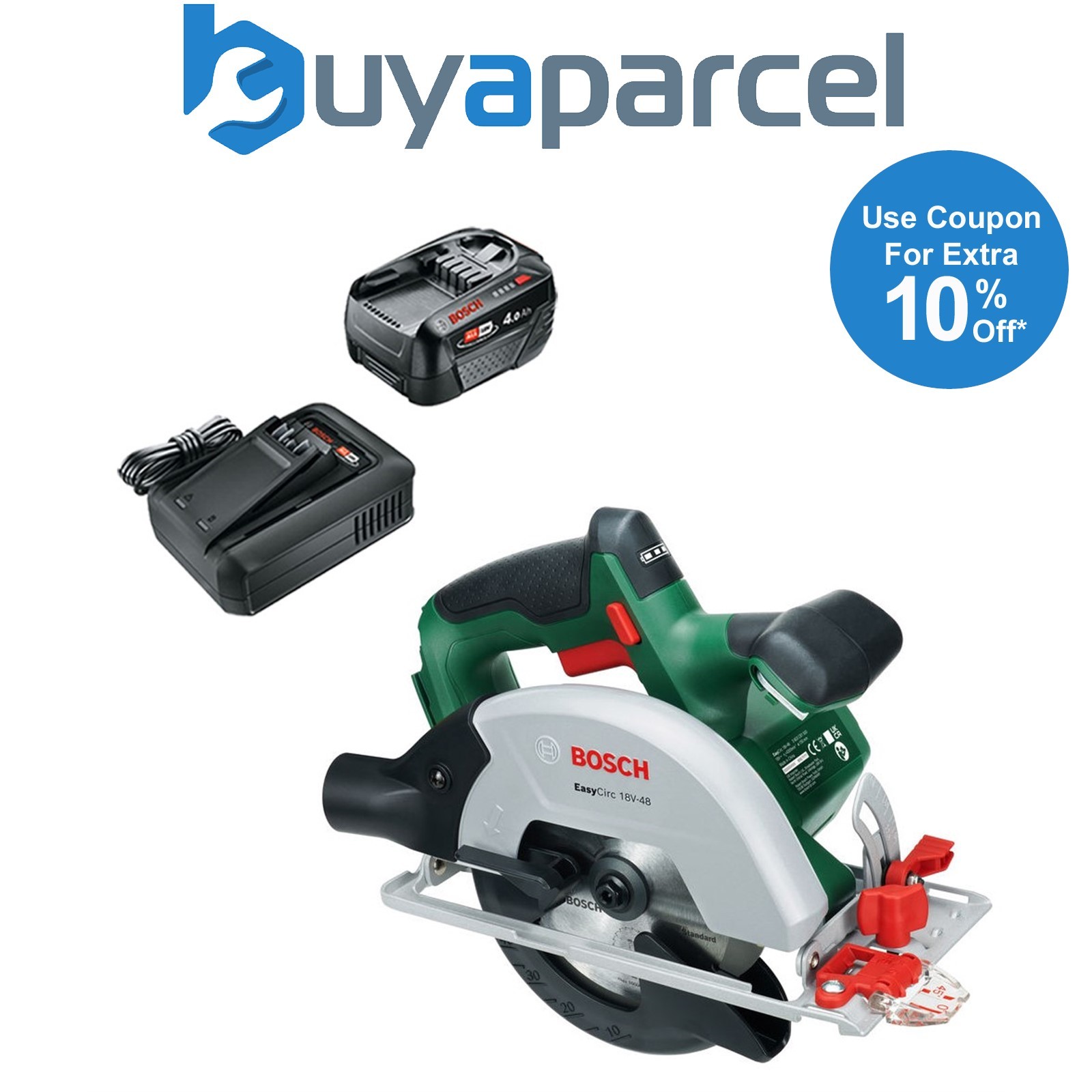 Bosch 06033B1500 Cordless 18v Circular Saw EasyCirc 18V-48 + 4AH Battery Kit