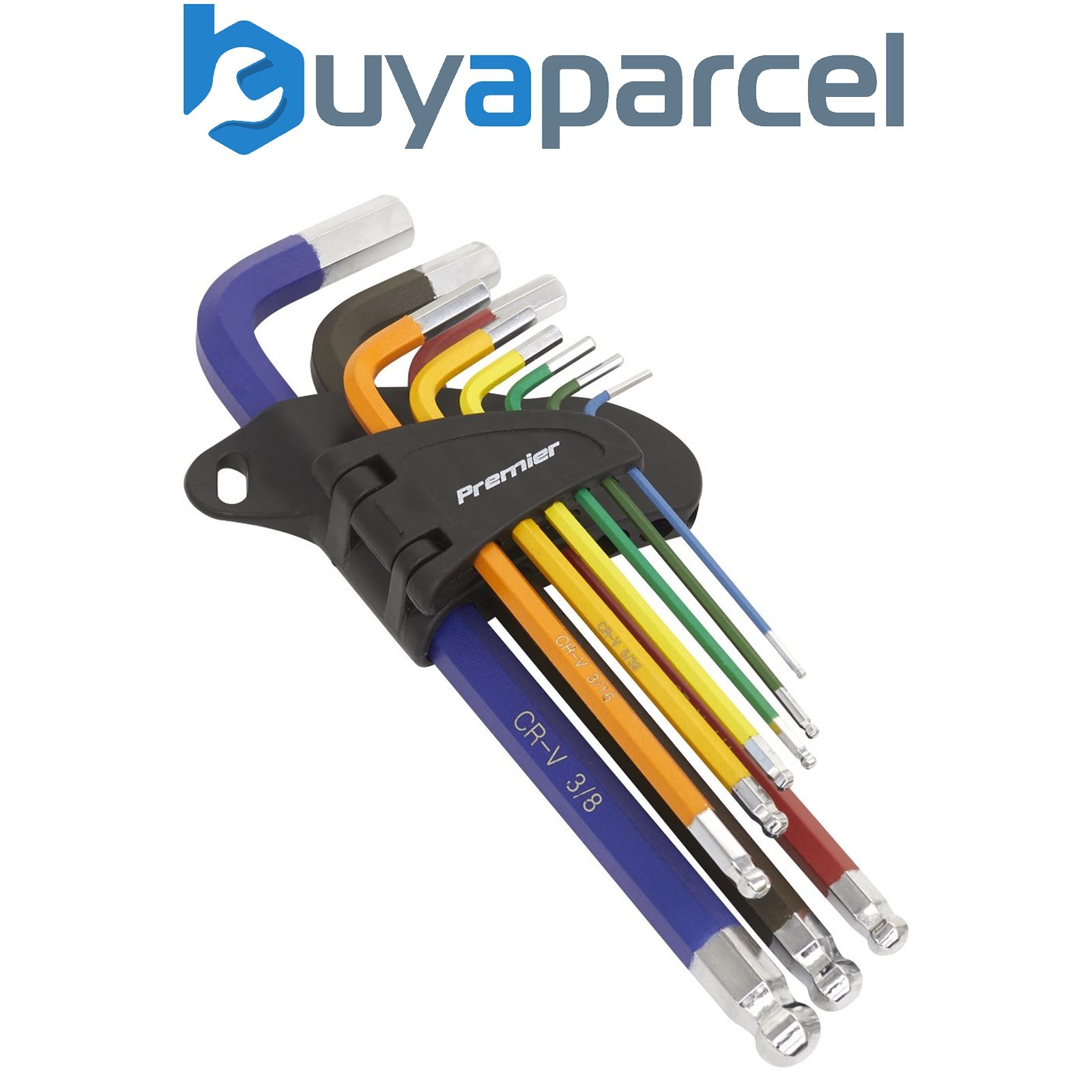 Sealey AK7197 Premier Imperial Long Ball-End Hex Key Set 9pc