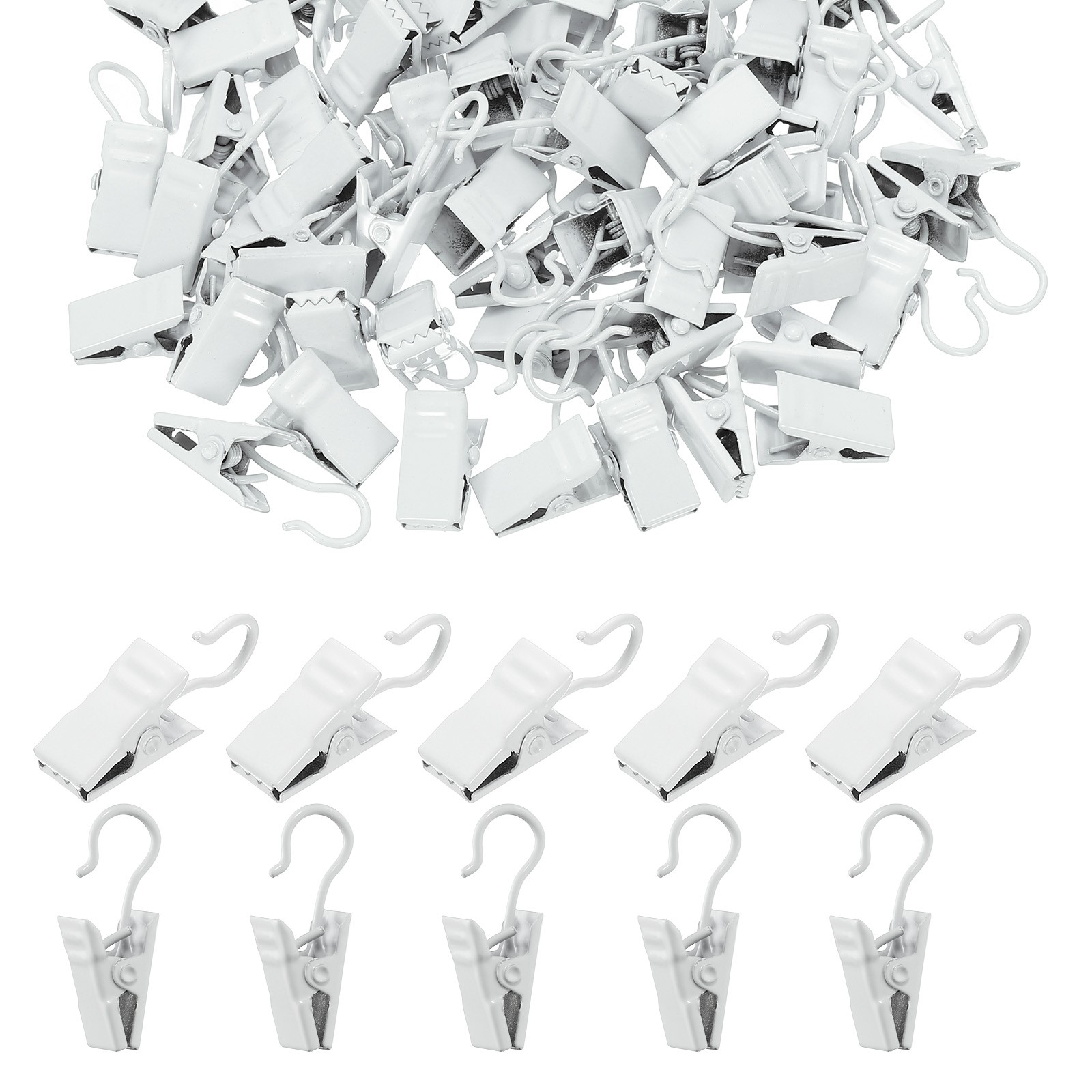 300 Pcs White String Light Hanging Clips Curtain Hooks Party Decoration Hanger