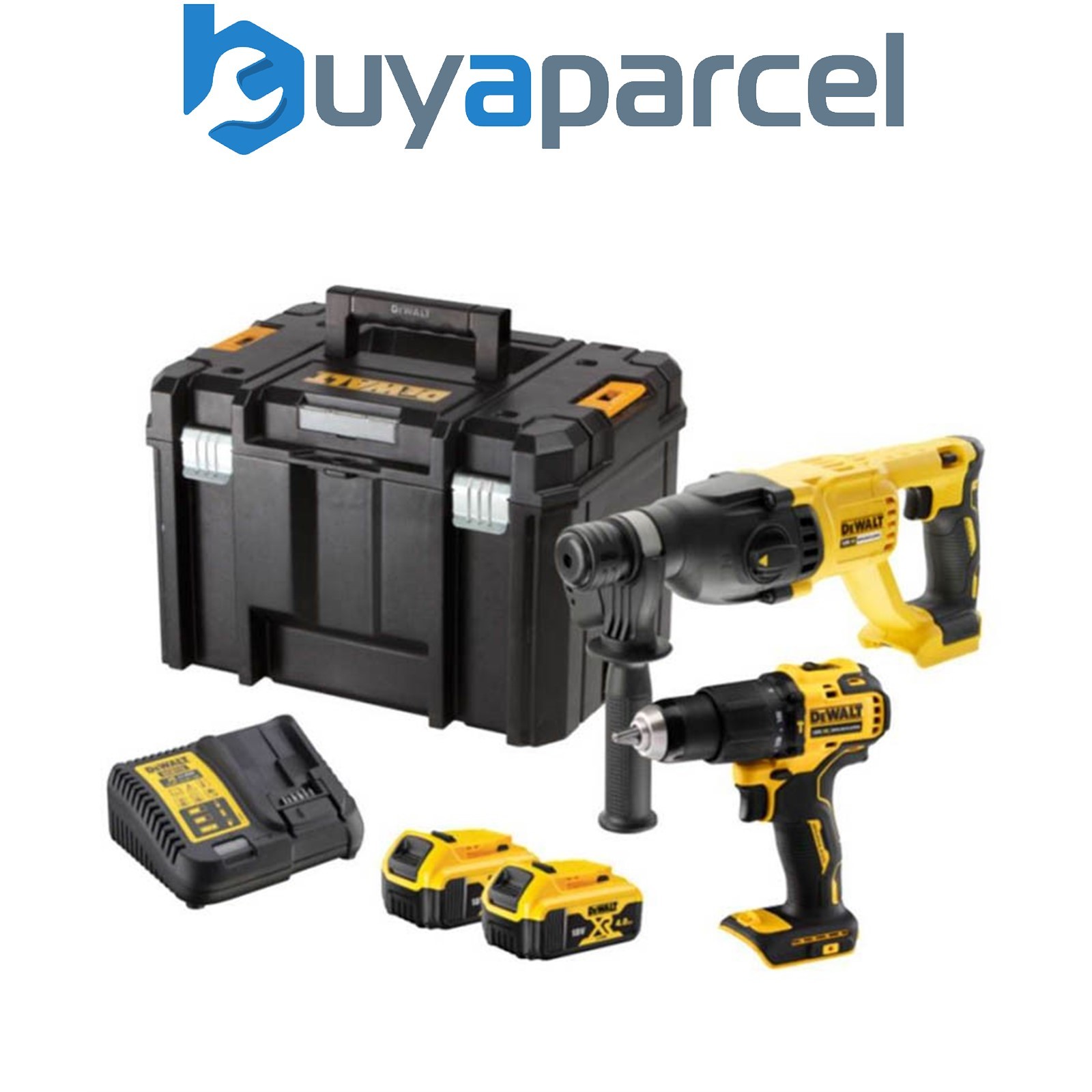 Dewalt DCK2070M2T 18v XR Brushless SDS + Combi Twin Kit DCD709 + DCH133 2x4ah