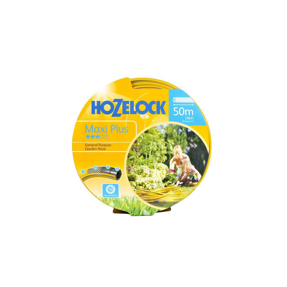 HozelockMaxi Plus Hose Pipe Garden Plant Watering Car General Purpose 50m 12.5mm