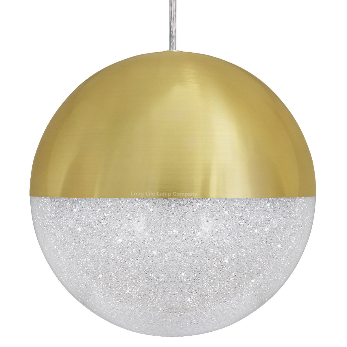LED Ceiling Gold Glass Globe Pendant Light CCT Natural Cool Warm White H3109
