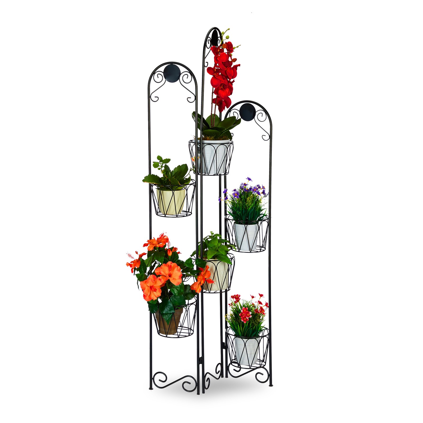 Metal Flower Rack Paravent, 6-Tier Plant Stand, Etagere