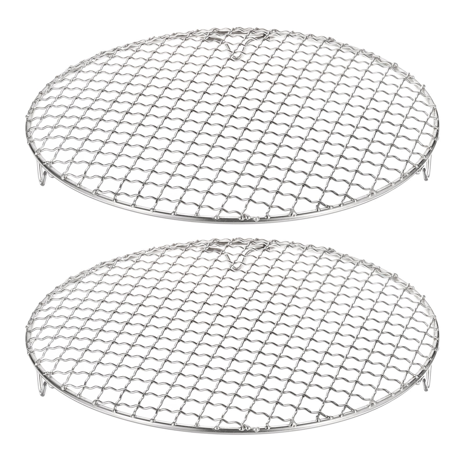 2pcs Round Cooking Rack 10.4" 201 Stainless Steel Barbecue Grill with 20mm Legs