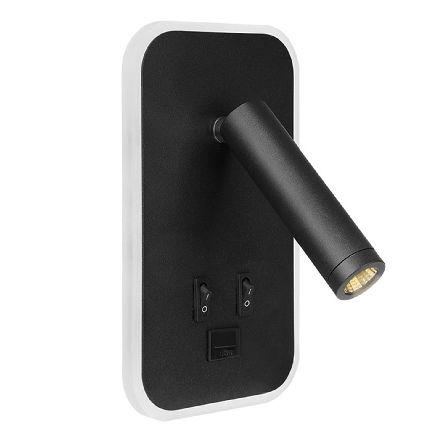 1 PCS Wall Light Backlight Bedside Study Reading Sconce Lamp Black W4X12448