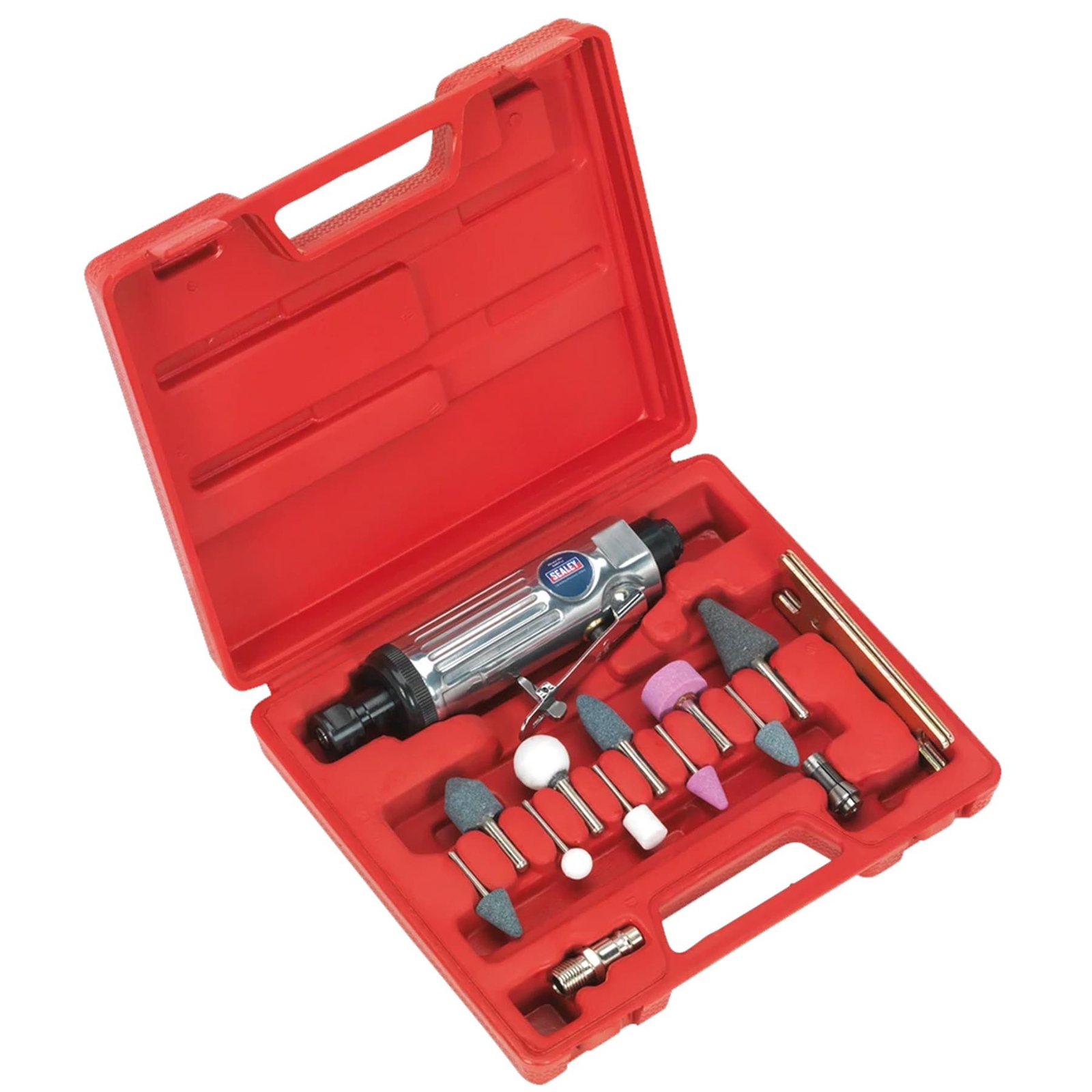 Sealey Air Die Grinder Kit 16pc 3 & 6mm Shanks 90psi