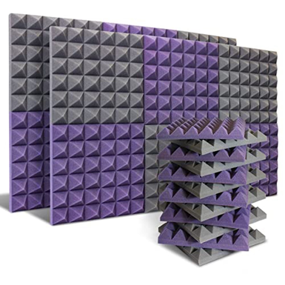 24 Pack Acoustic Panels,Sound Proof Foam Panels,Studio Soundproofing Wedges5755