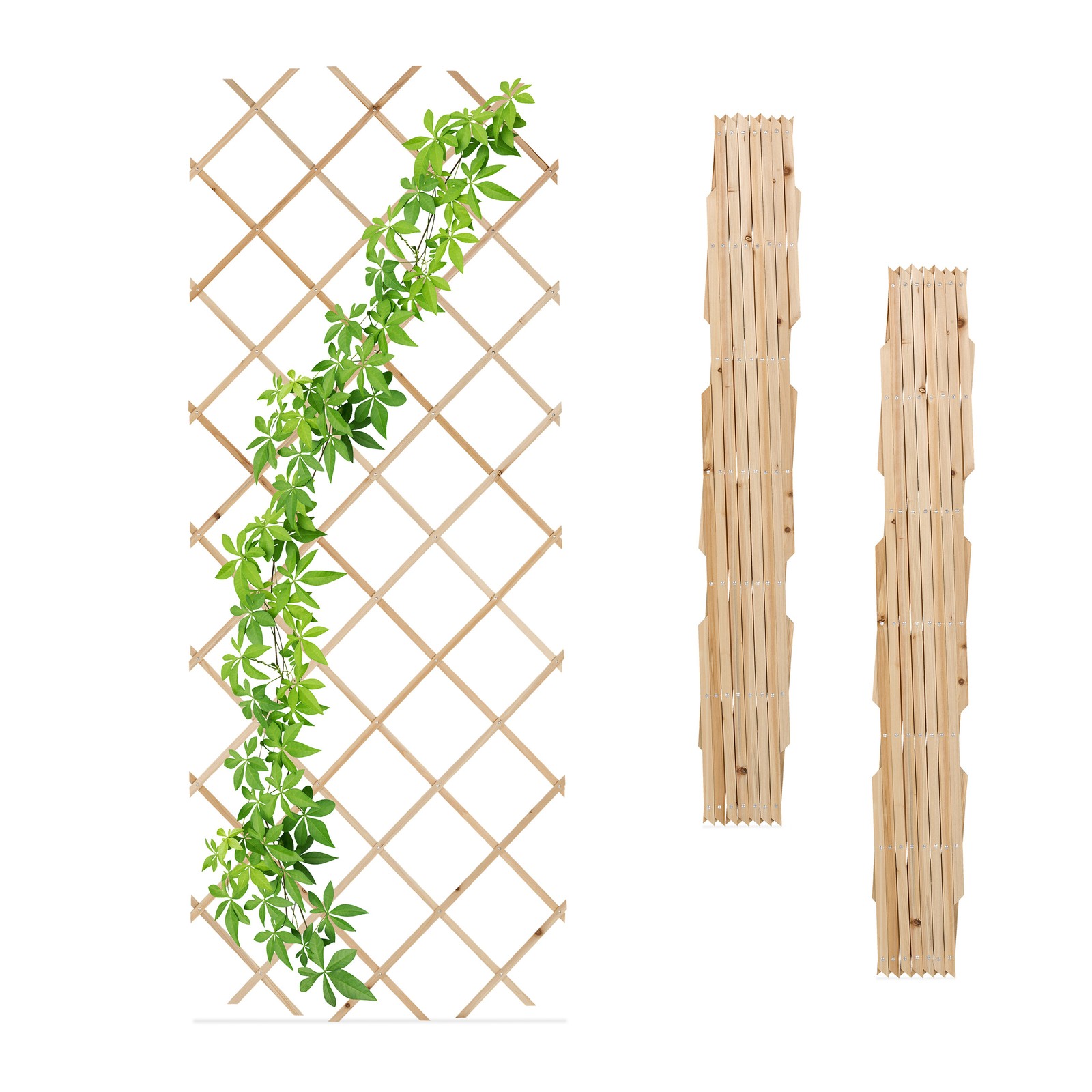 Extendable Green Trellis 90x180cm Set Wood Plant Frame Panel Climbing Support
