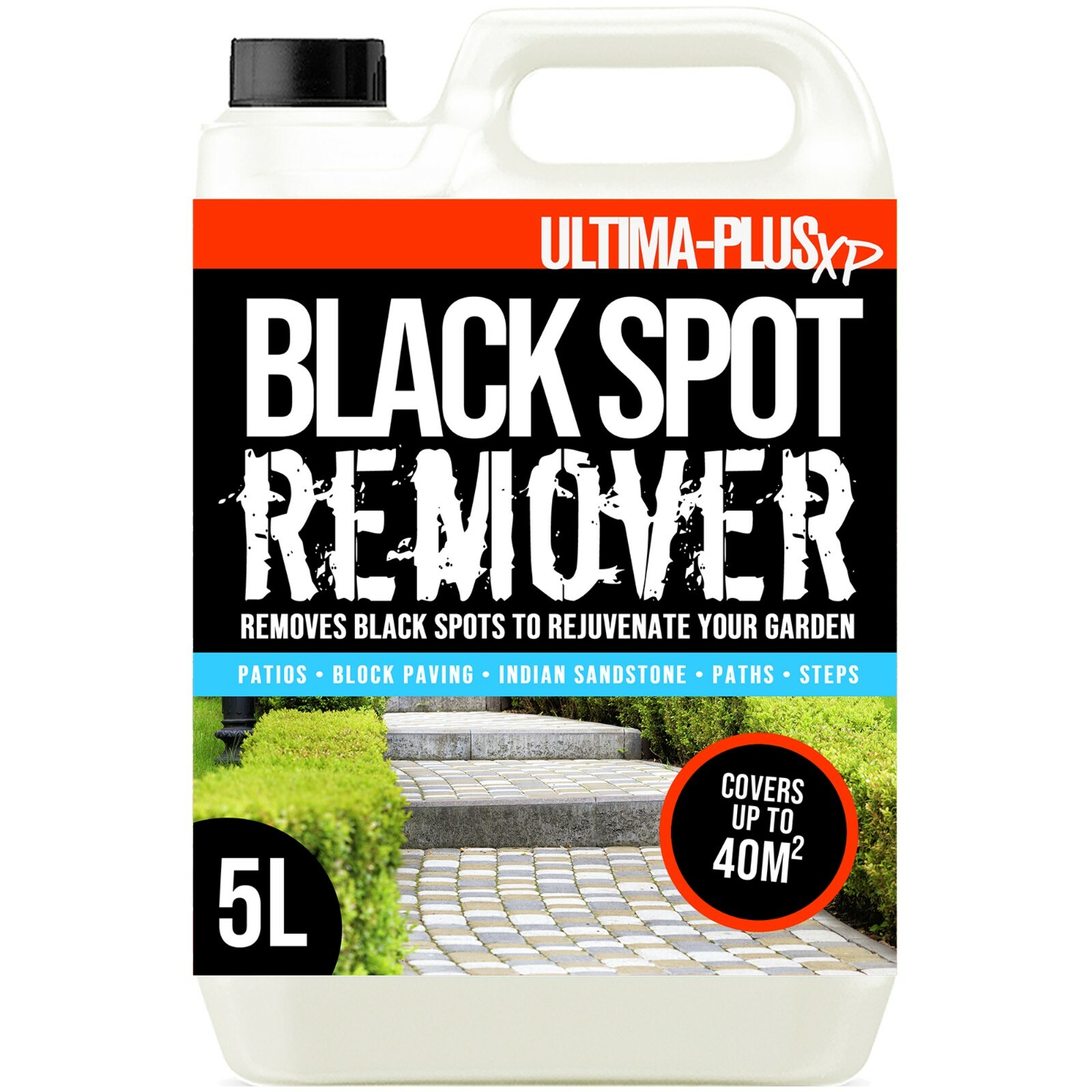 Patio Black Spot Remover 5L Algae Green Mould Drive Way Killer Ultima Plus XP