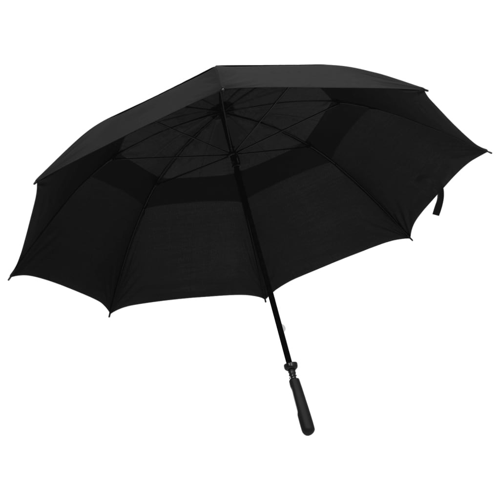 Umbrella Black Outdoor Patio Rainy Day Handle Rain Walking vidaXL