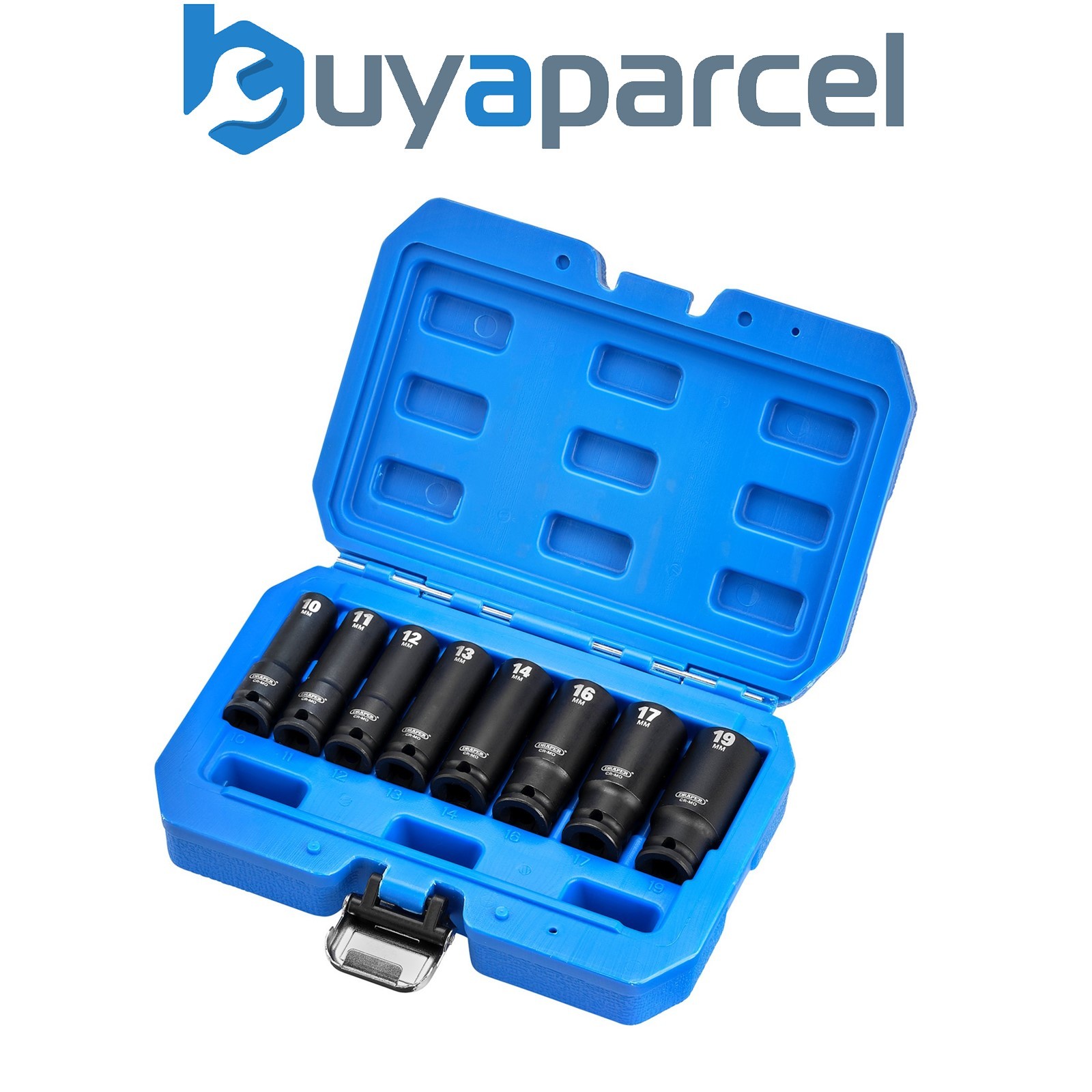 Draper 20205 Draper HI-TORQ Metric Deep Impact Socket Set, 3/8" Sq. Dr. (8 Piece