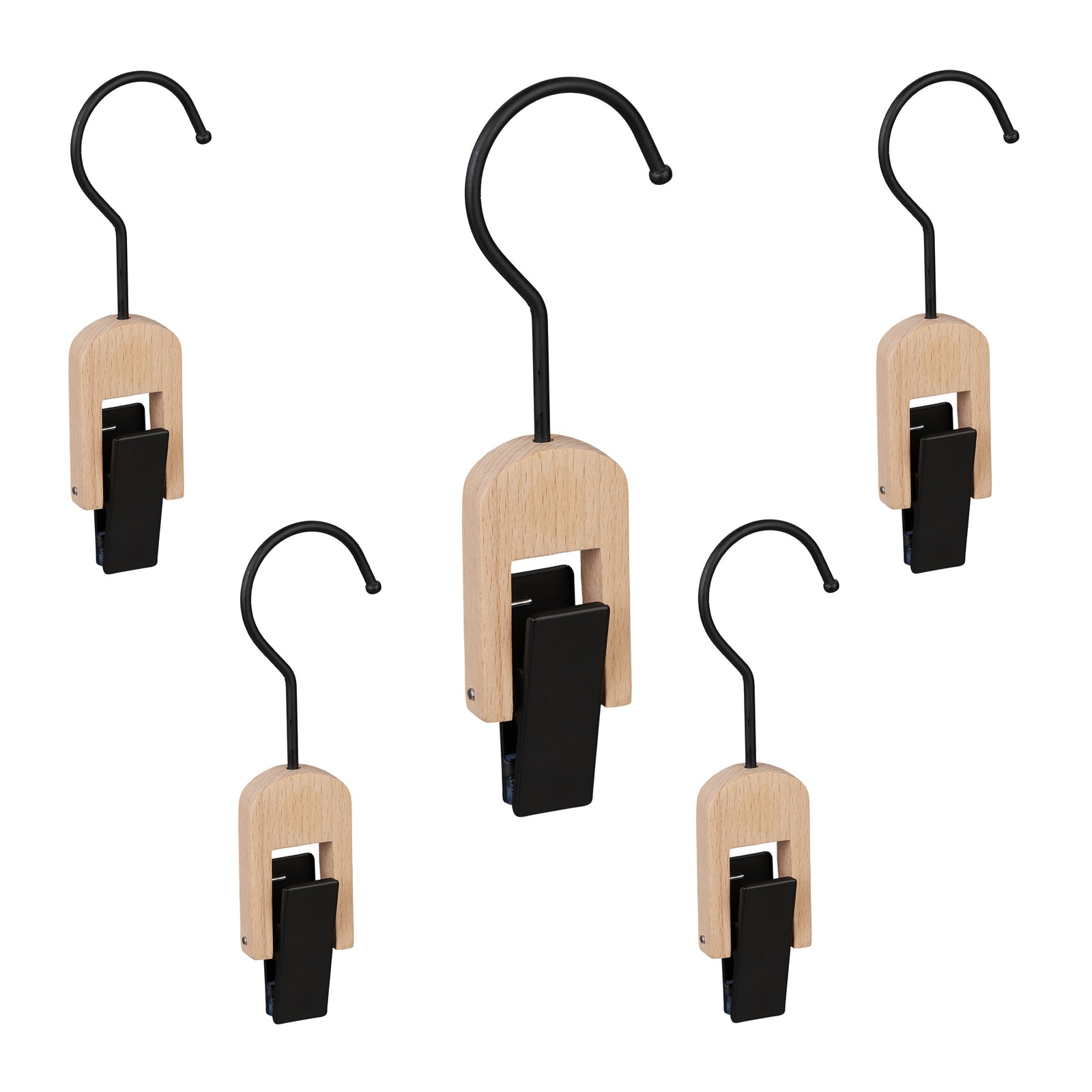 Laundry Hooks Clamp Hooks Set of 30 Sock Clamp Black Laundry Holder Clip Hook