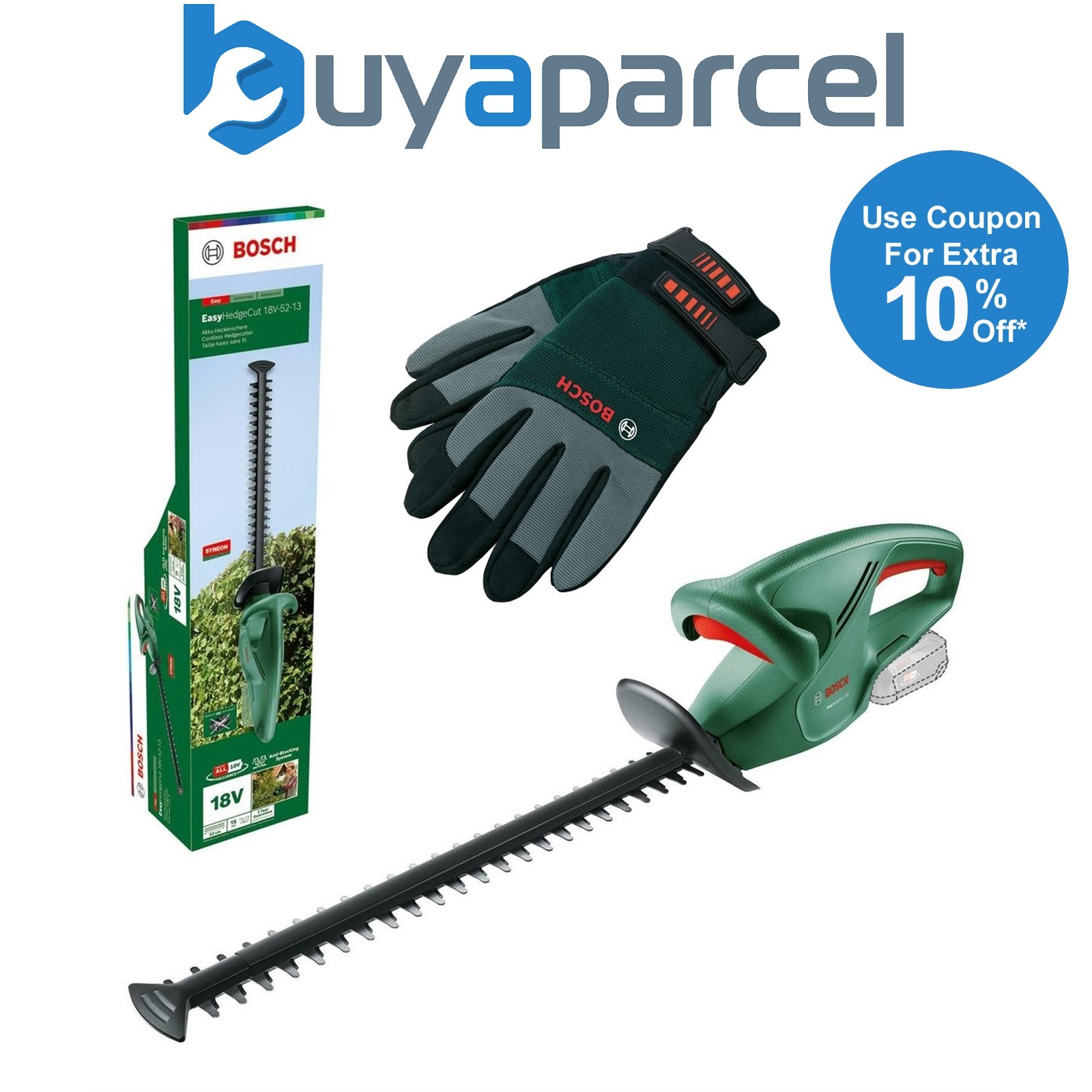 Bosch EasyHedgeCut 18V-52-13 18V Cordless Hedge Cutter Trimmer 52cm Bare &Gloves