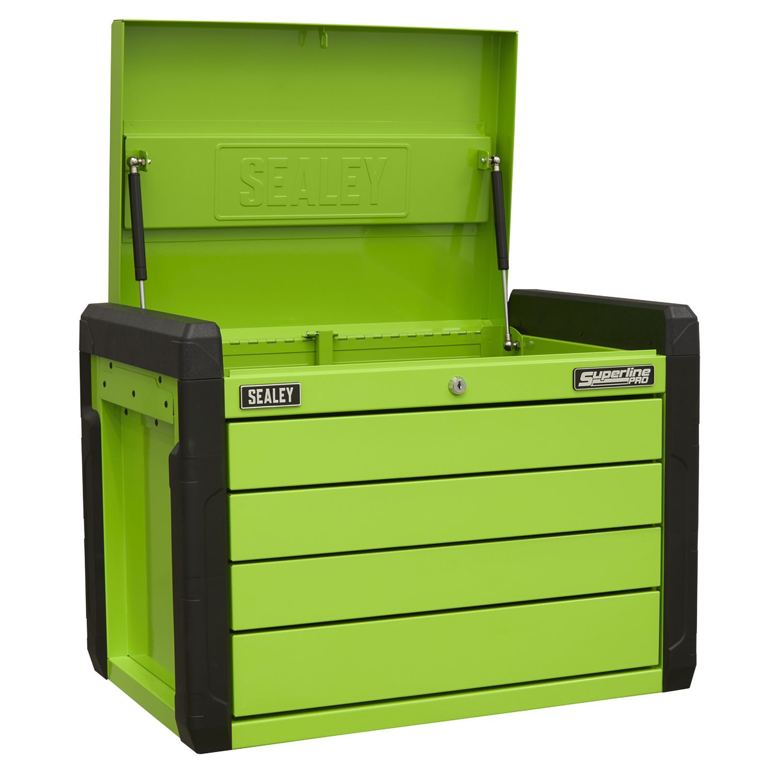 Sealey 4 Drawer Push-to-Open Topchest with Ball-Bearing Slides Green - APPD4G