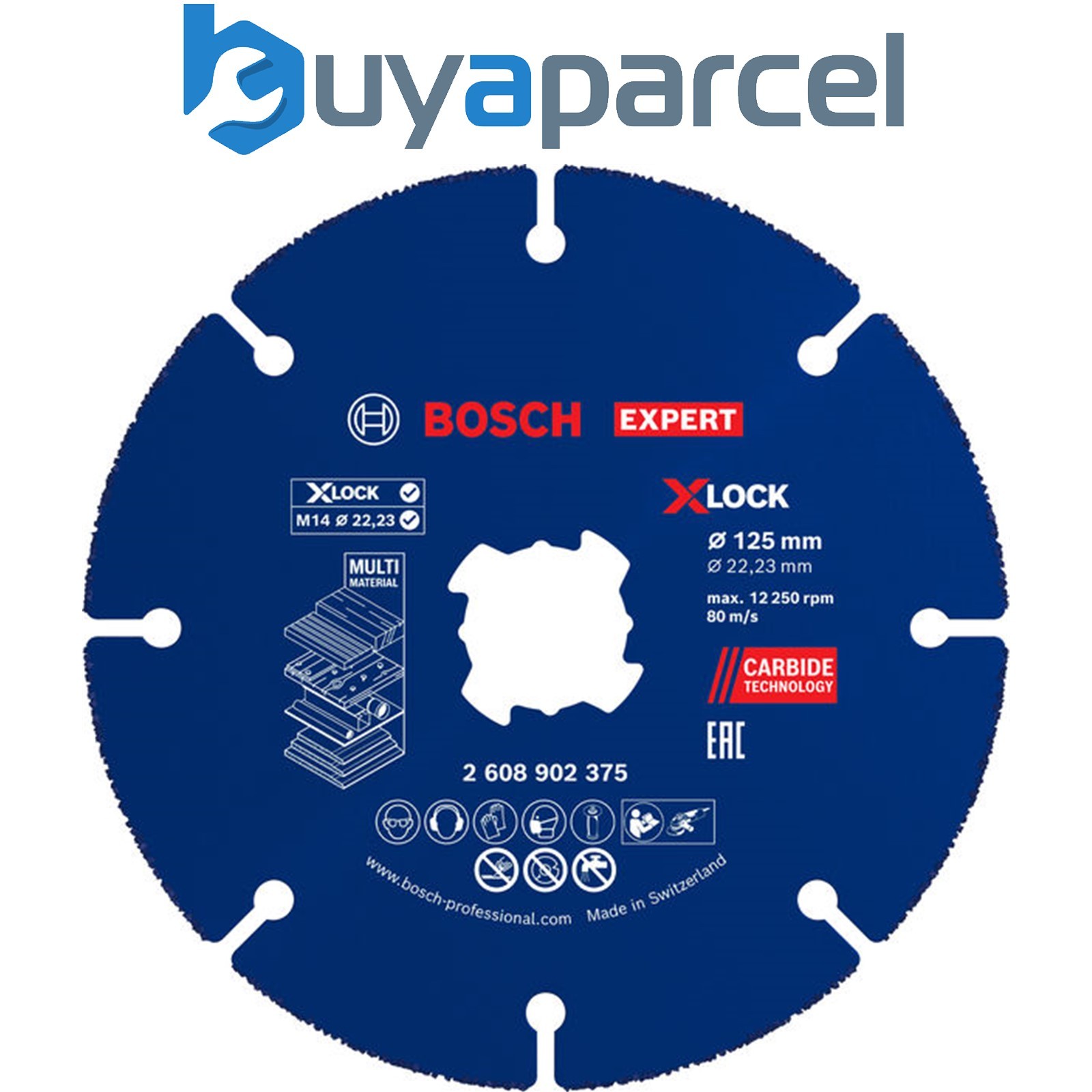 Bosch Grinding EXPERT Multi Carbide Cutting Disc 125mm X-Lock 2608902375