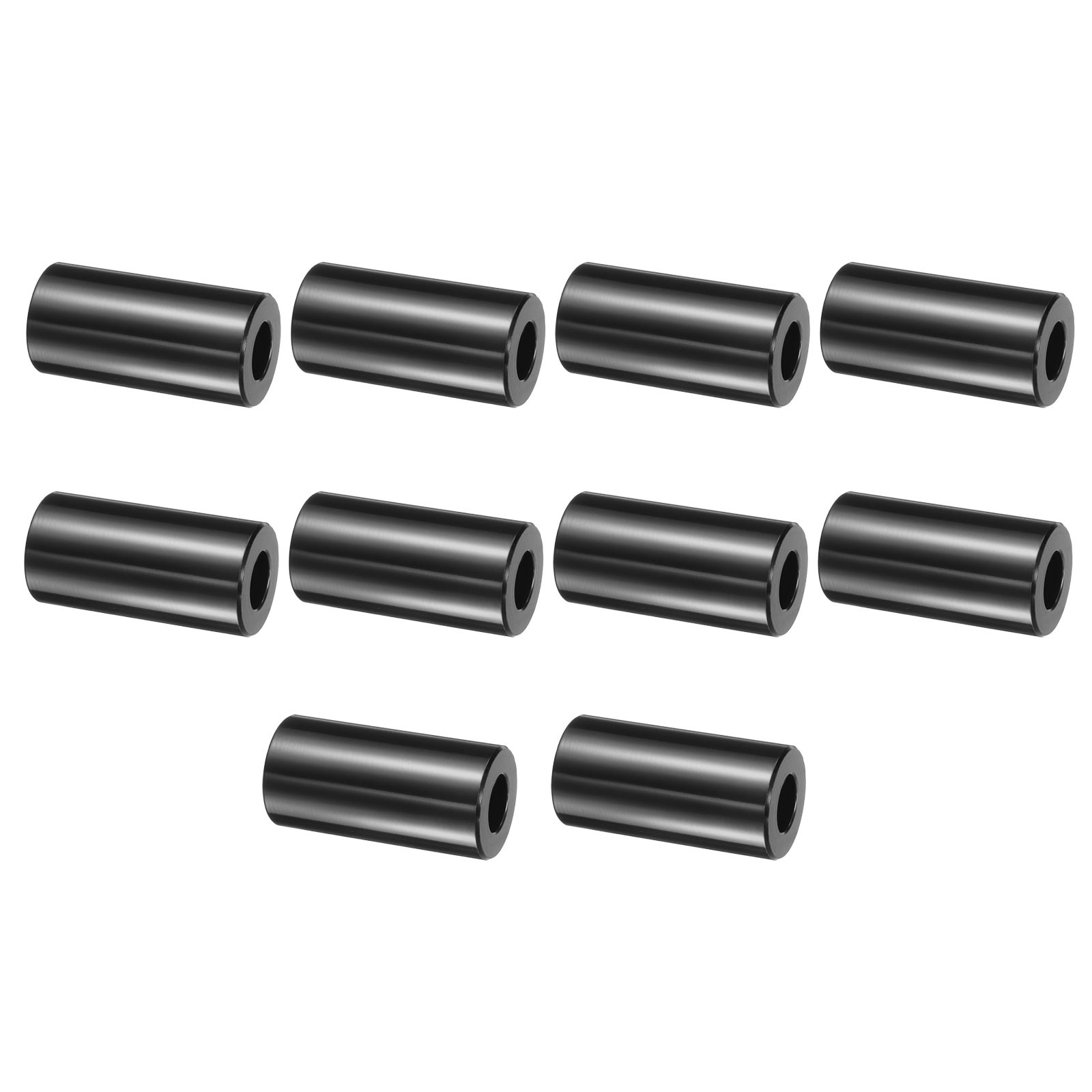 10pcs Stainless Steel Spacers 1/2" Bore x 1" OD x 2" Length, Black