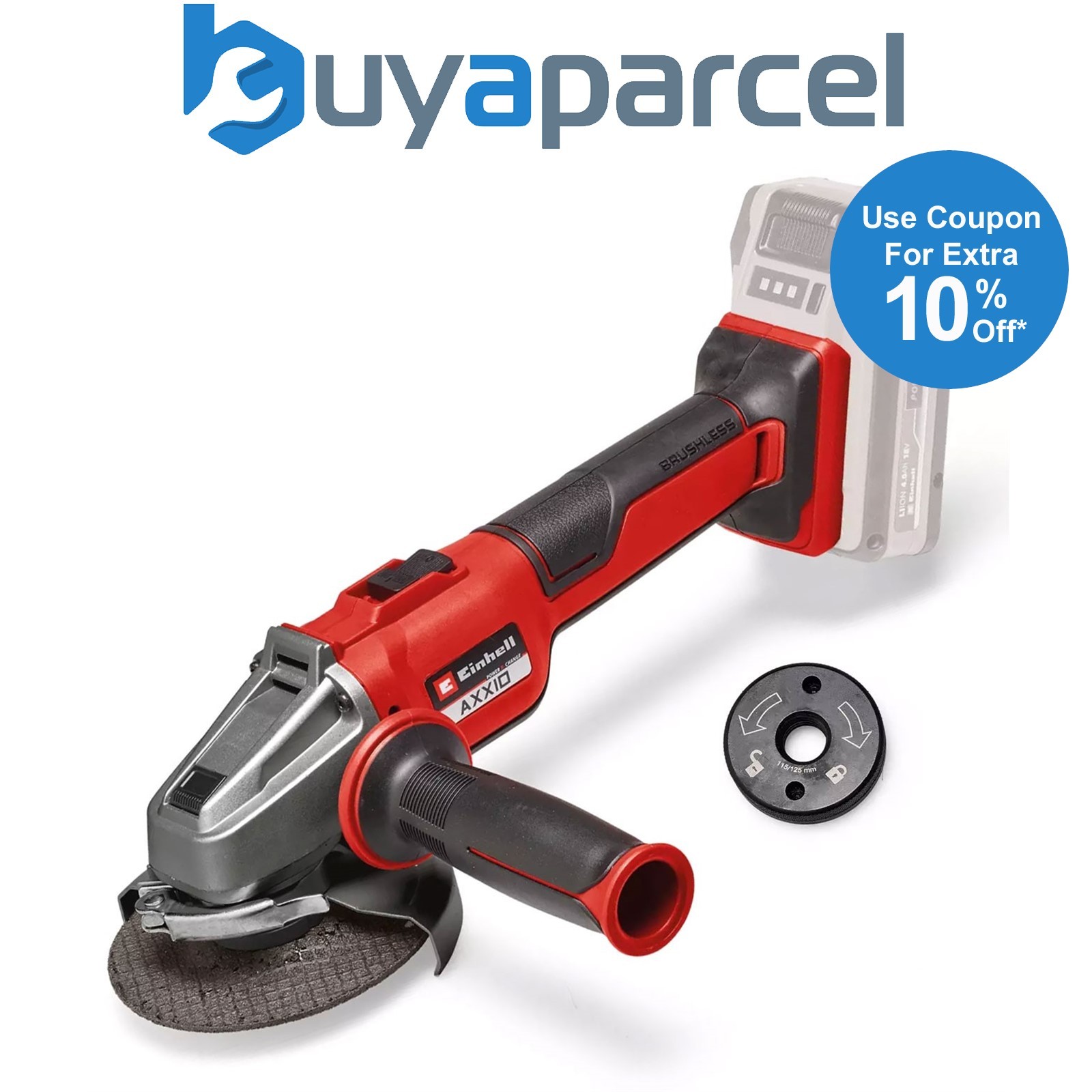 Einhell Professional 18v Cordless Brushless Angle Grinder 115mm Axxio 18/115 Q