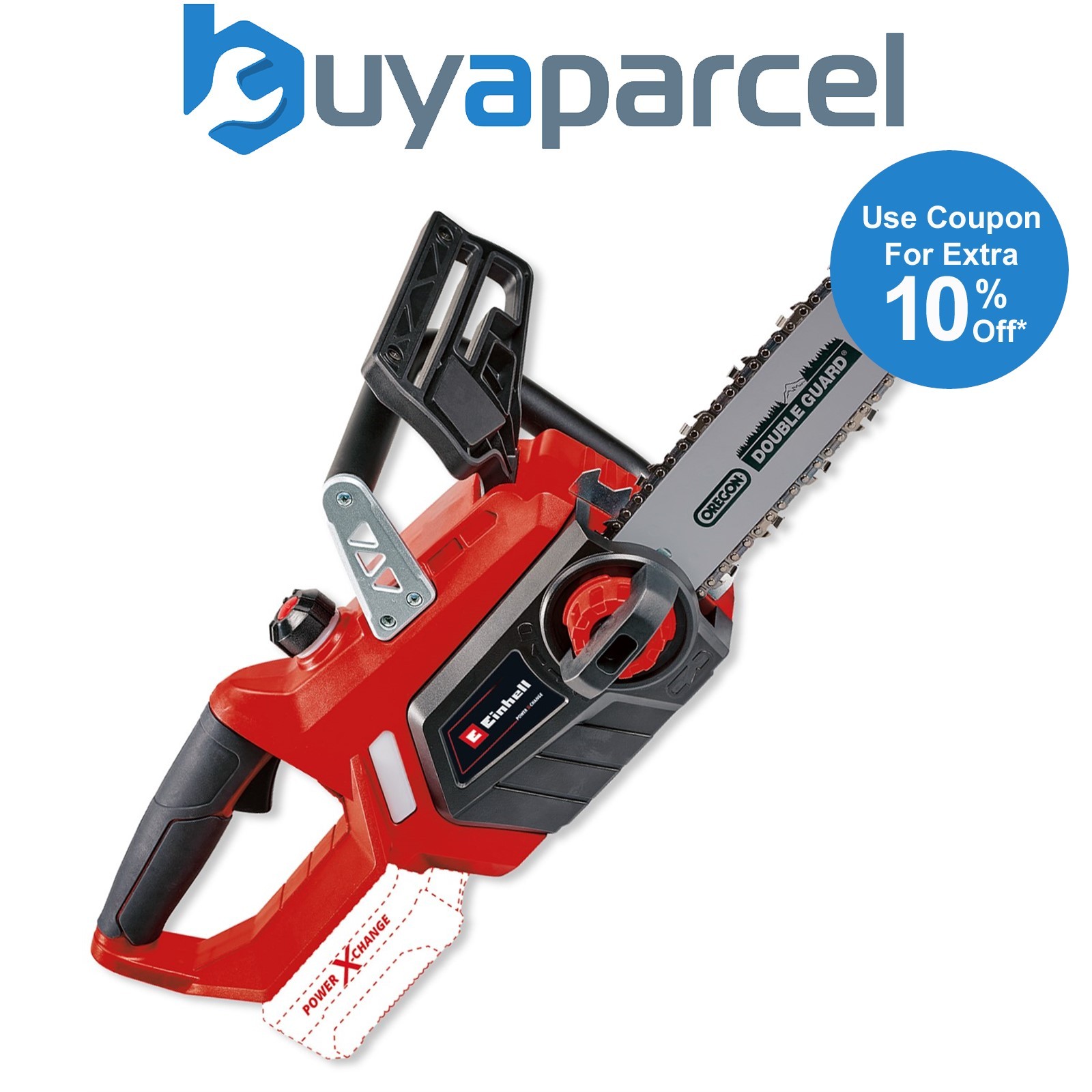 Einhell 18v Cordless Chainsaw 10" 25cm Oregon Bar Power X Change Heavy Duty Bare