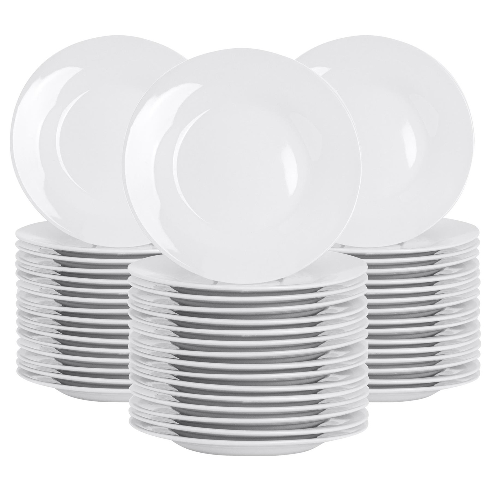 48x Classic White Side Plates 15.5cm Porcelain Bread Snack Dessert Dishes