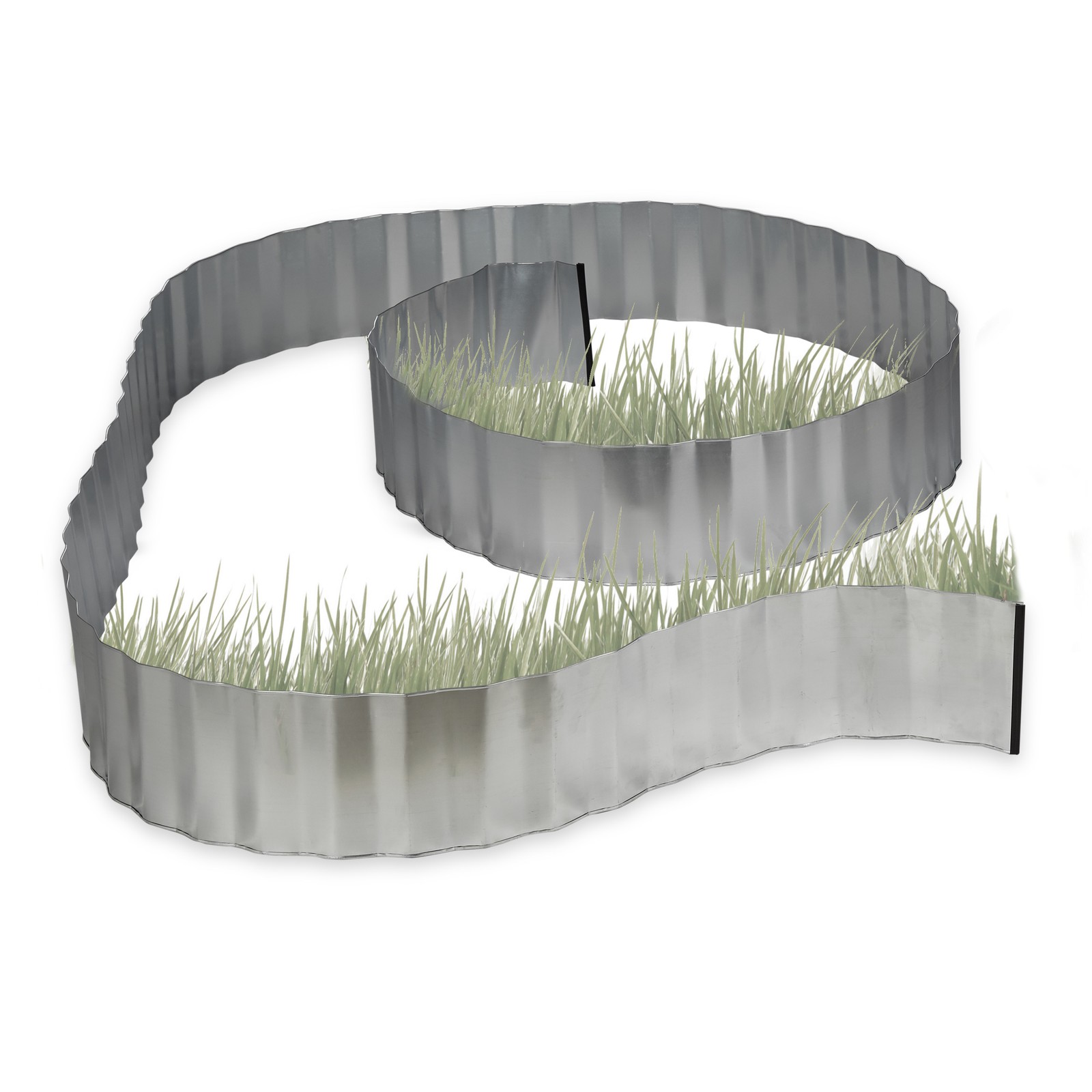 Galvanised lawn edge Flexible metal edging Flowerbed fencing Weatherproof