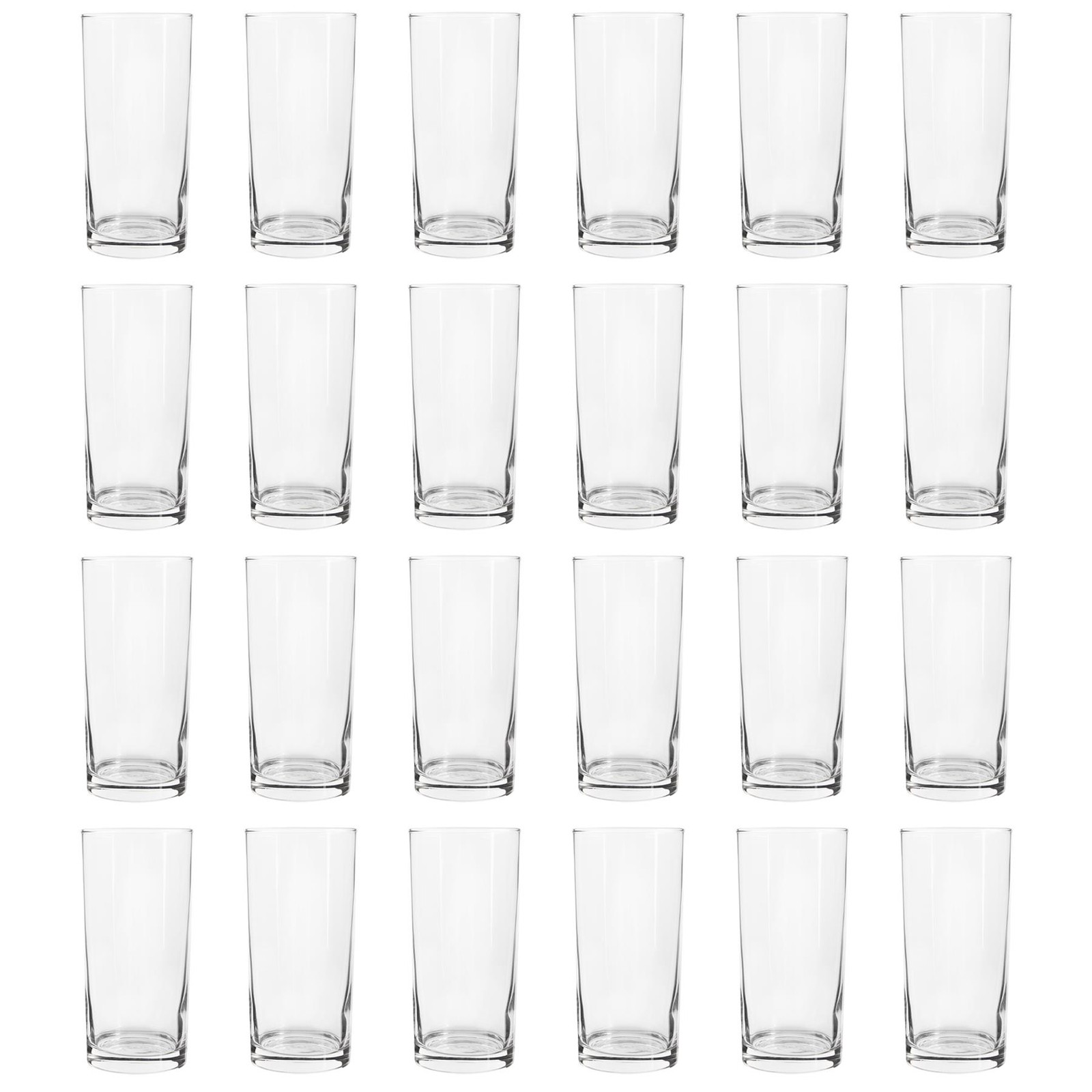 Hiball Glasses Hi Ball Drinks Water Glass Juice Tumblers - 285ml x24