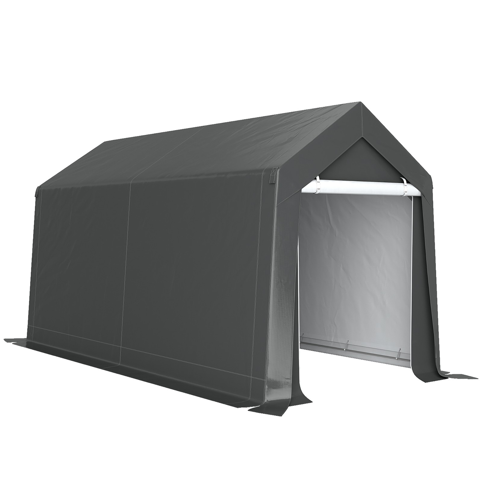 Outsunny 2.1 x 3.6(m) Portable Shed, Waterproof and Heavy Duty Dark Grey