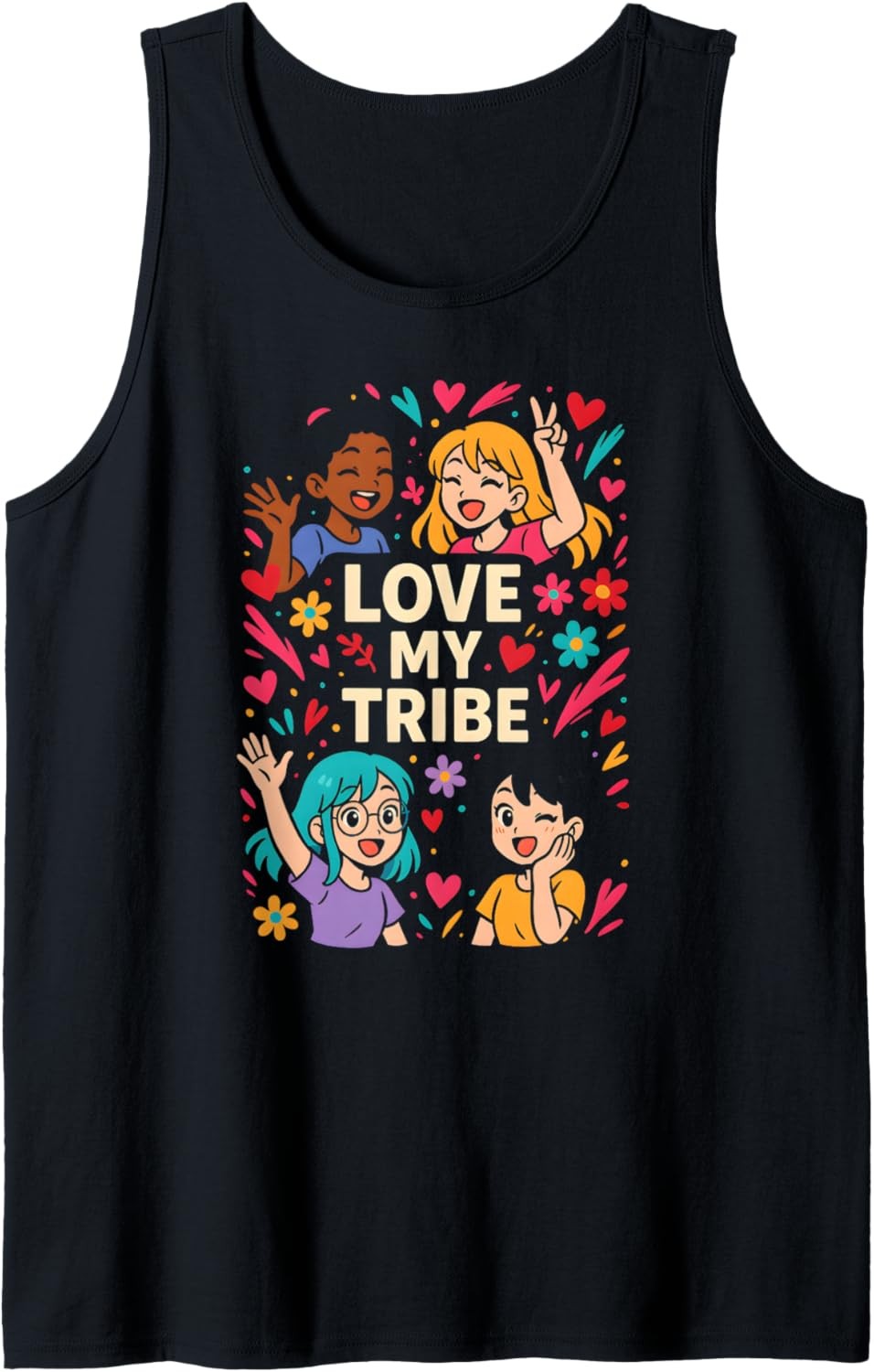 Galentines Crew Love My Tribe Cute Womens Best Friend Tank Top