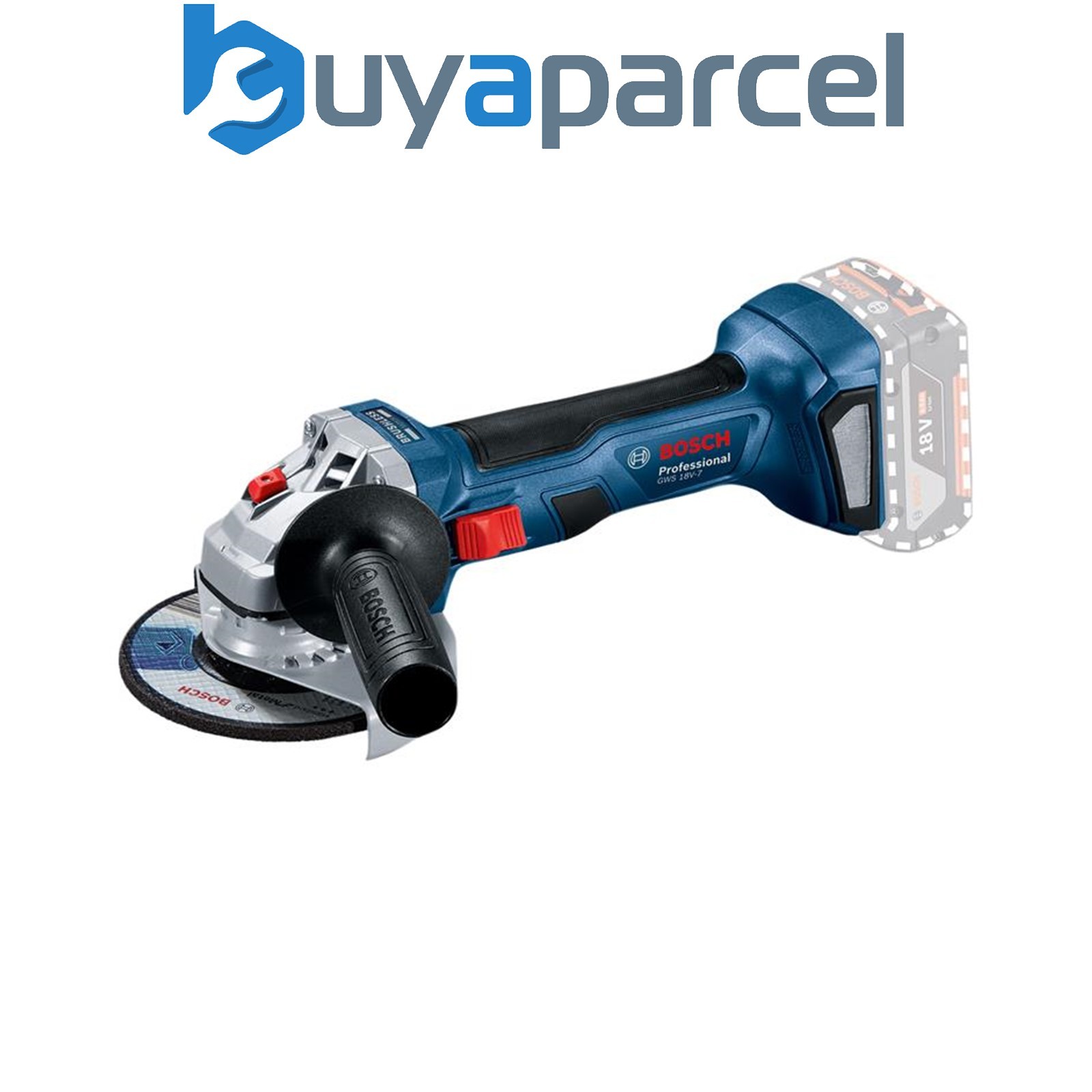 Bosch 06019H9001 GWS 18V-7 Professional Angle Grinder 125mm 18V Bare Unit