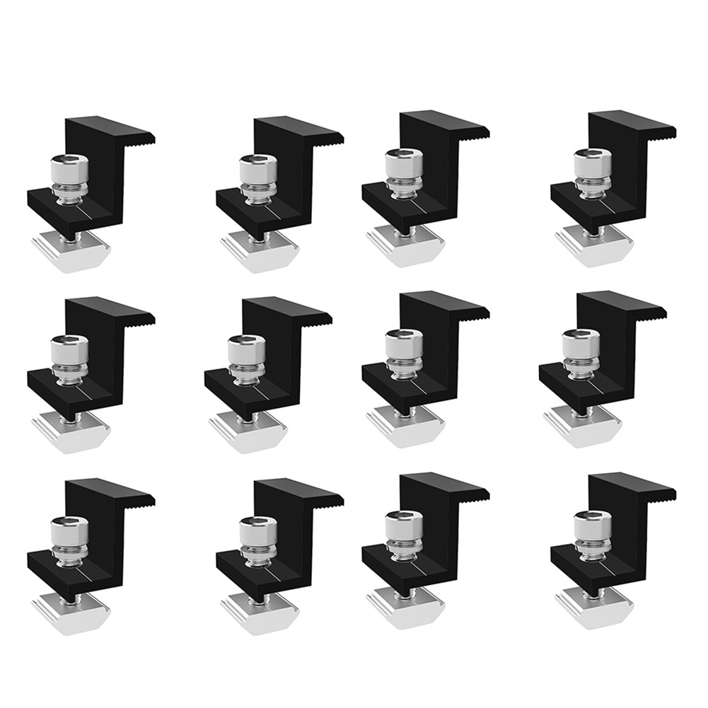 12 Pack Solar Module Holder End Clamp, End Clamp for Mounting Solar Panel,7758