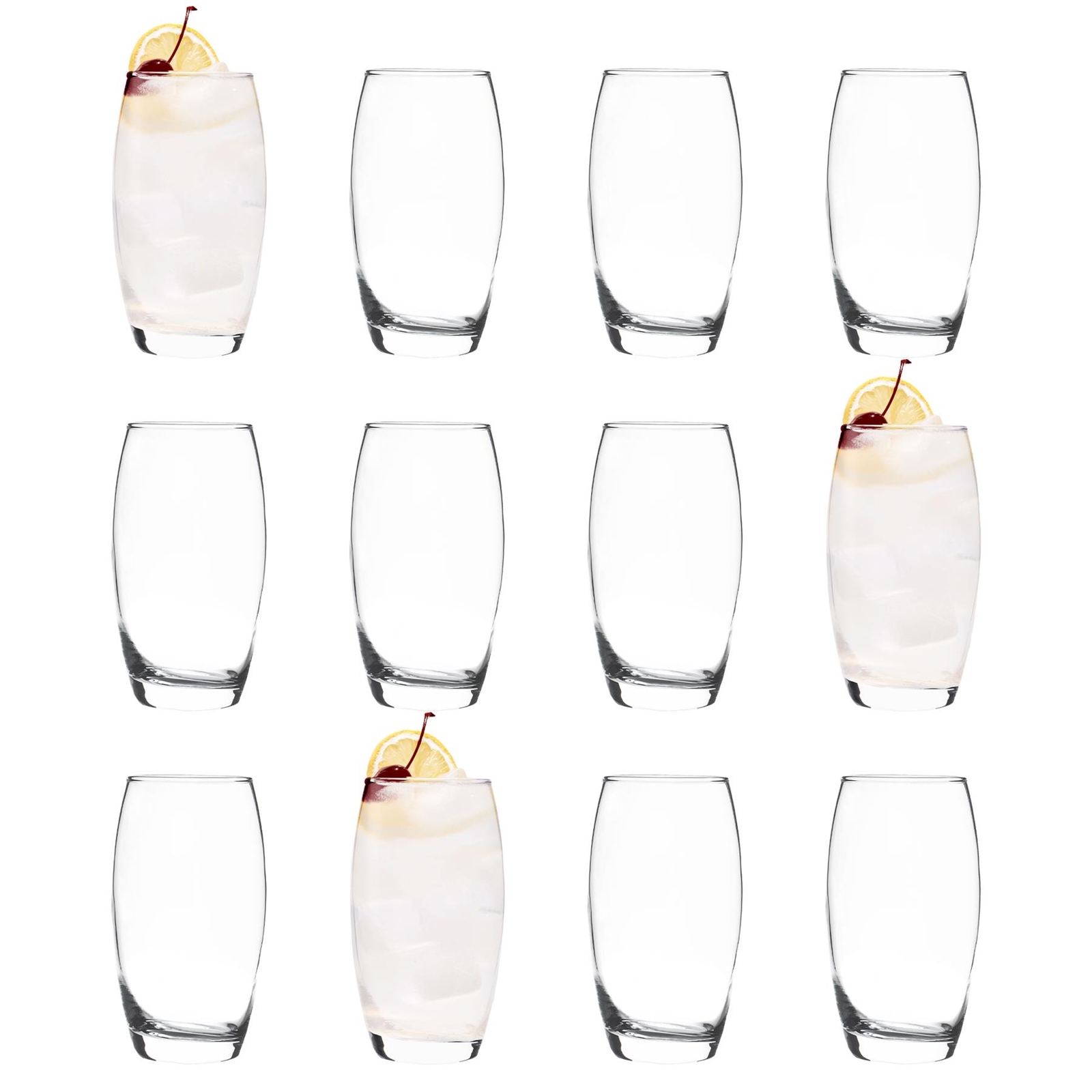 12x LAV Empire Highball Glasses Tall Glass Water Drinking Tumblers Set 510ml